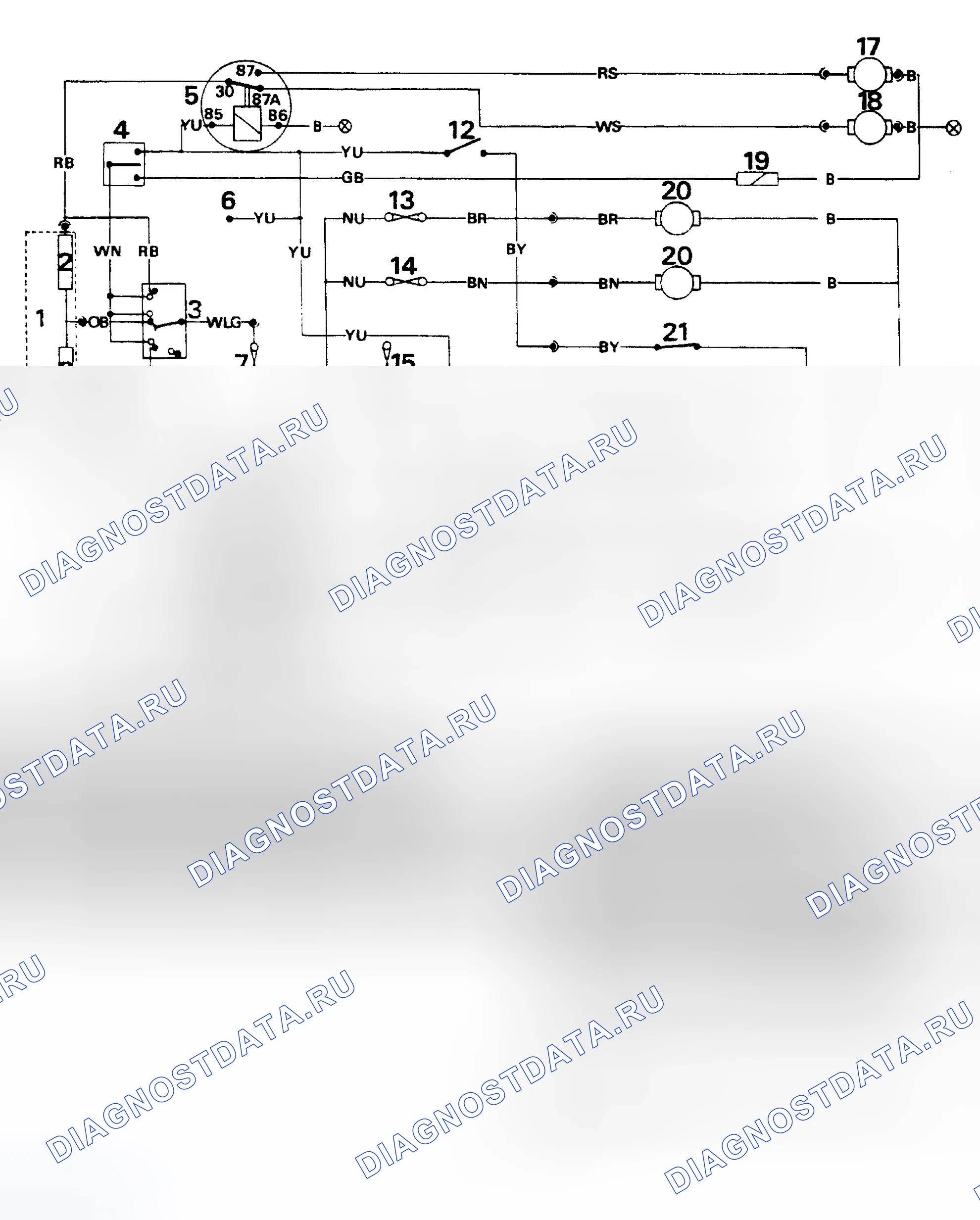 Рис. 1: электросхемы. Land Rover Range Rover I