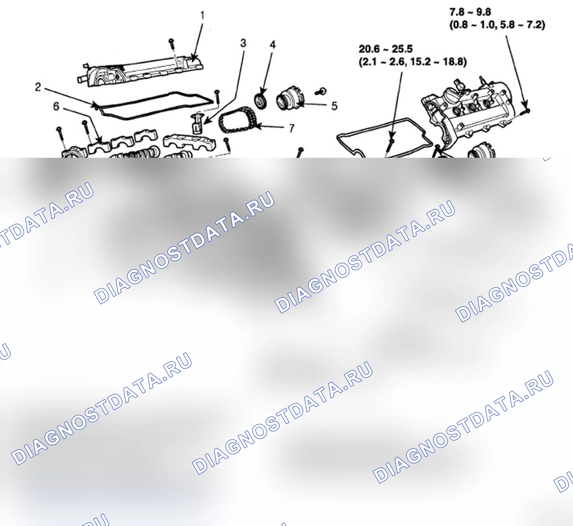 Рис. 123: КОМПОНЕНТЫ. Hyundai Santa Fe II