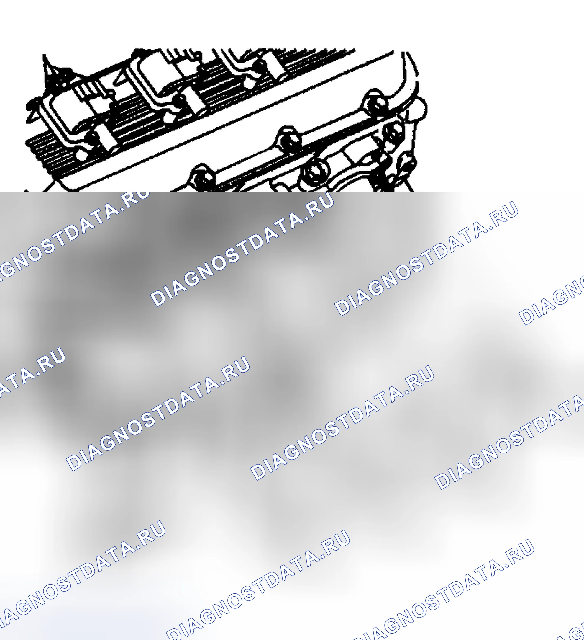 Рис. 1215: Демонтаж выпускного коллектора - слева (средний режим). Chevrolet Silverado 2500 