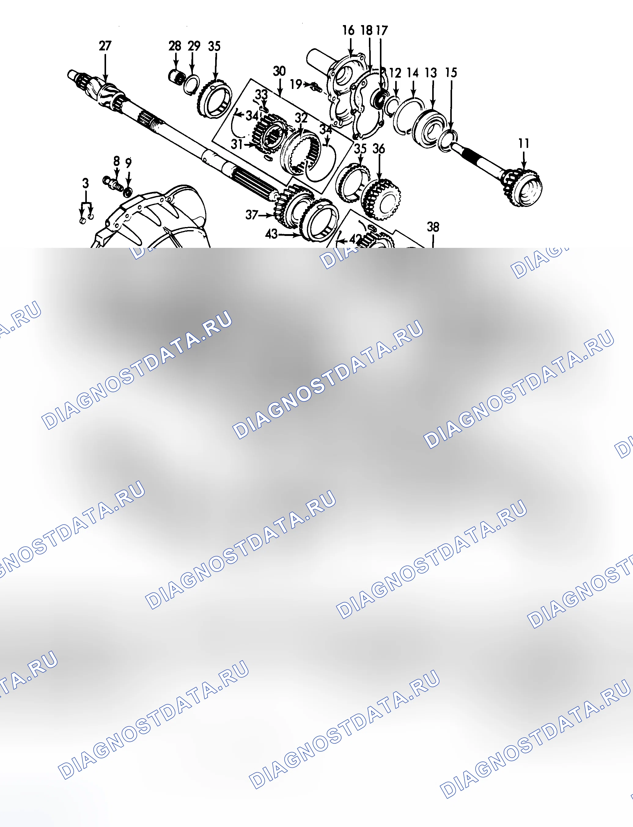 Рис. 39: Повторная сборка. GMC Cab & Chassis R2500 