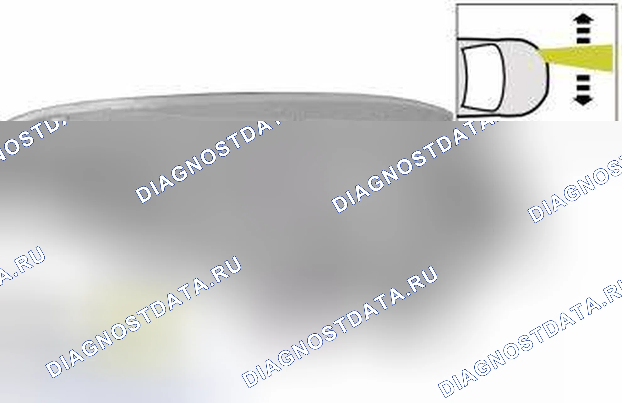 Рис. 24: Подготовка к регулировке светового рисунка. Volvo V70 II рестайлинг