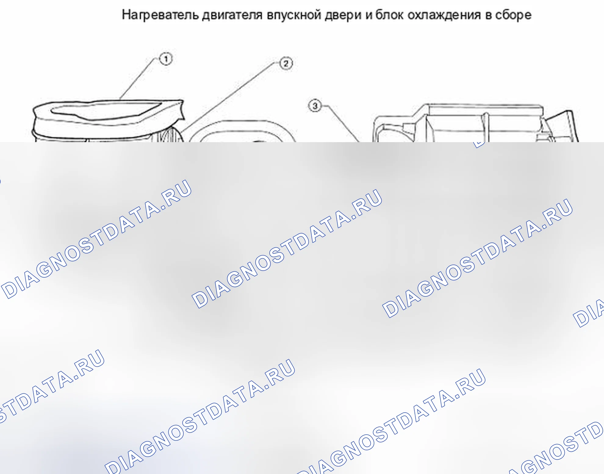 Рис. 98: Идентификация двигателя впускной двери, двигателя воздушной смеси и режима дверцы. Nissan Pathfinder III