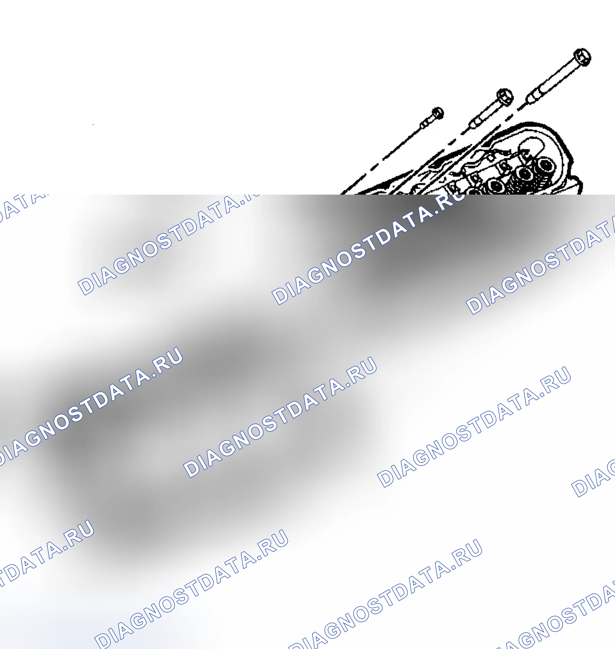 Рис. 572: Снятие головки цилиндров - слева. Chevrolet Silverado 2500 