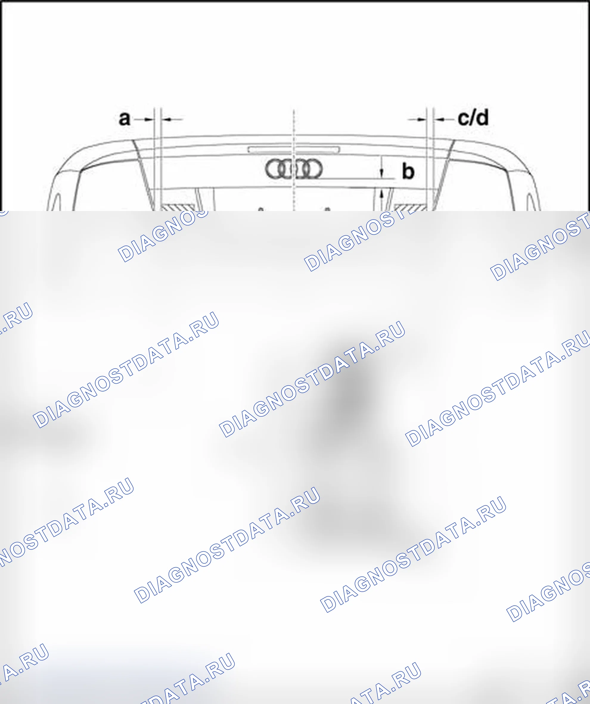Рис. 586: Надпись на задней крышке. Audi S4 B7