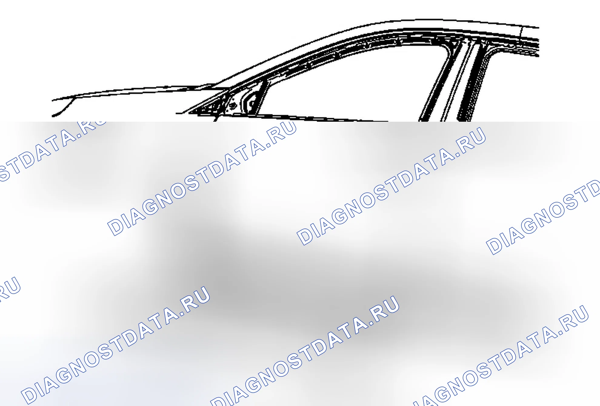 Рис. 10: Замена нижней формовки передней боковой двери. Cadillac SRX II