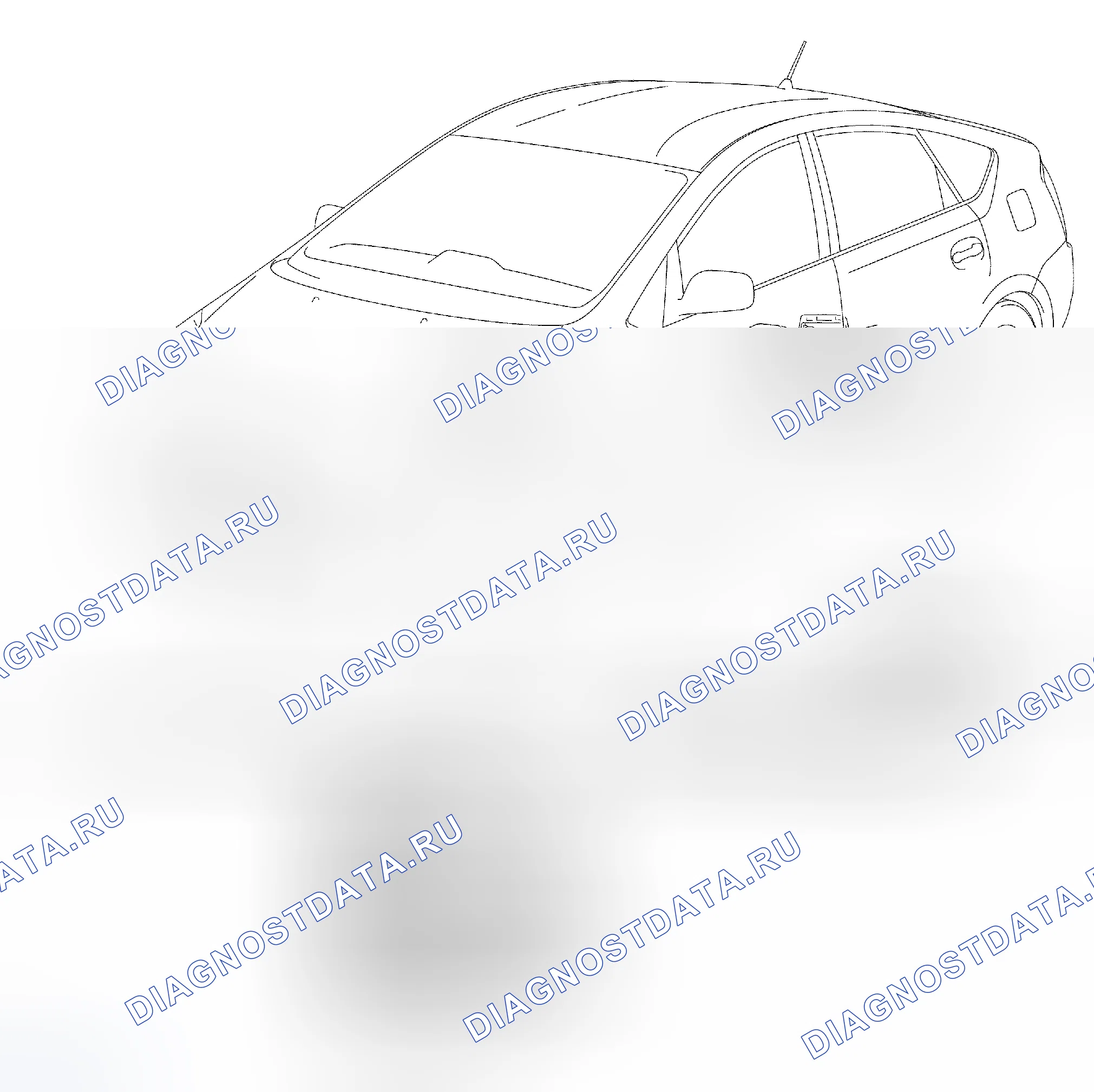 Рис. 43: РАСПОЛОЖЕНИЕ. Toyota Prius II