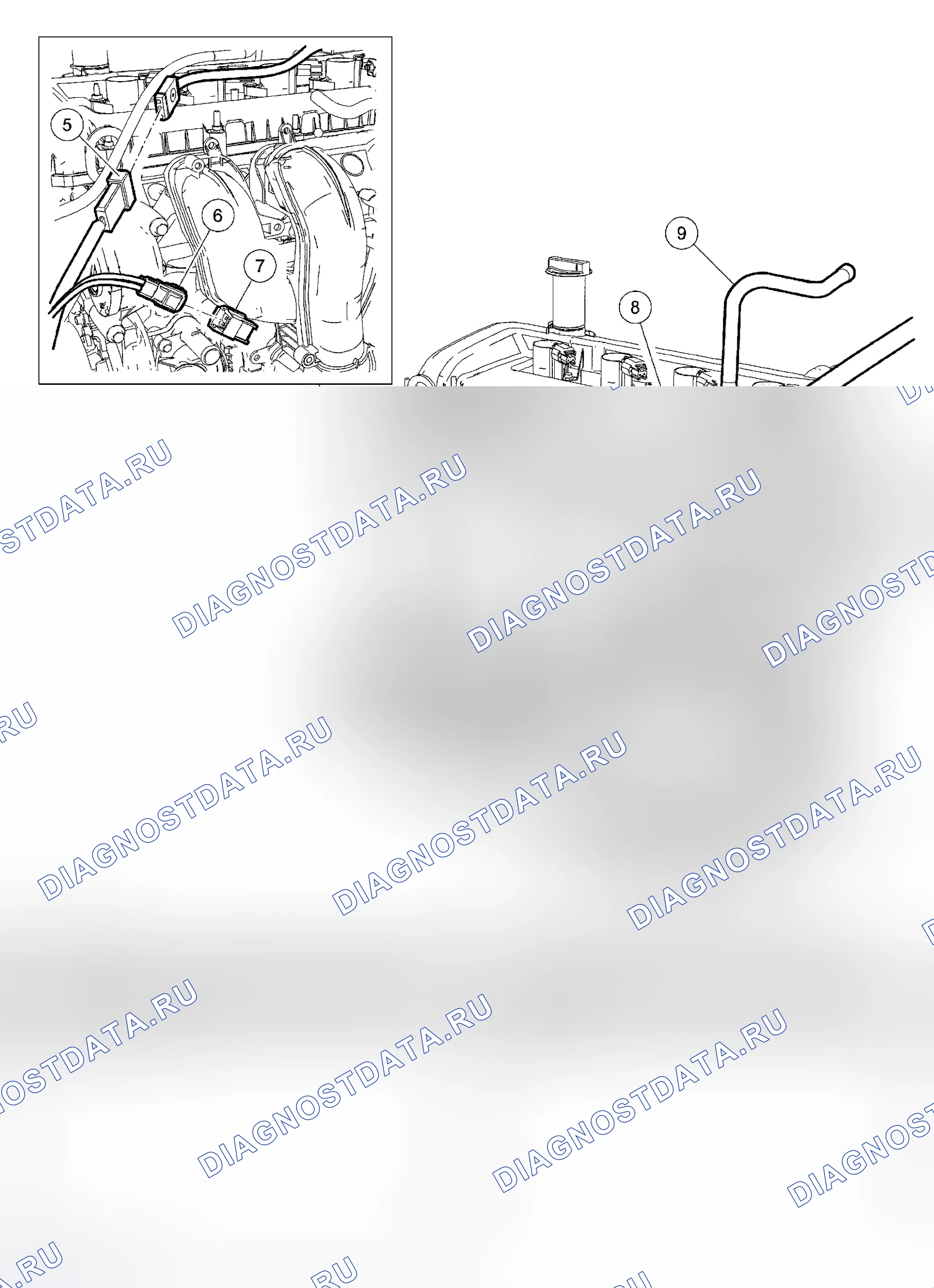 Рис. 579: Впускной коллектор. Ford Escape I рестайлинг