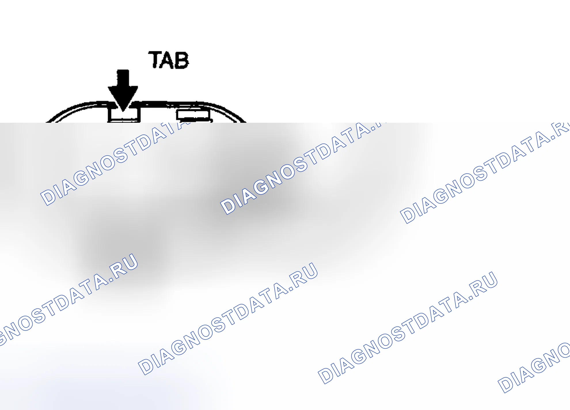 Рис. 22: Примечание по снятию крышки отверстия ABS. Mazda 5 I