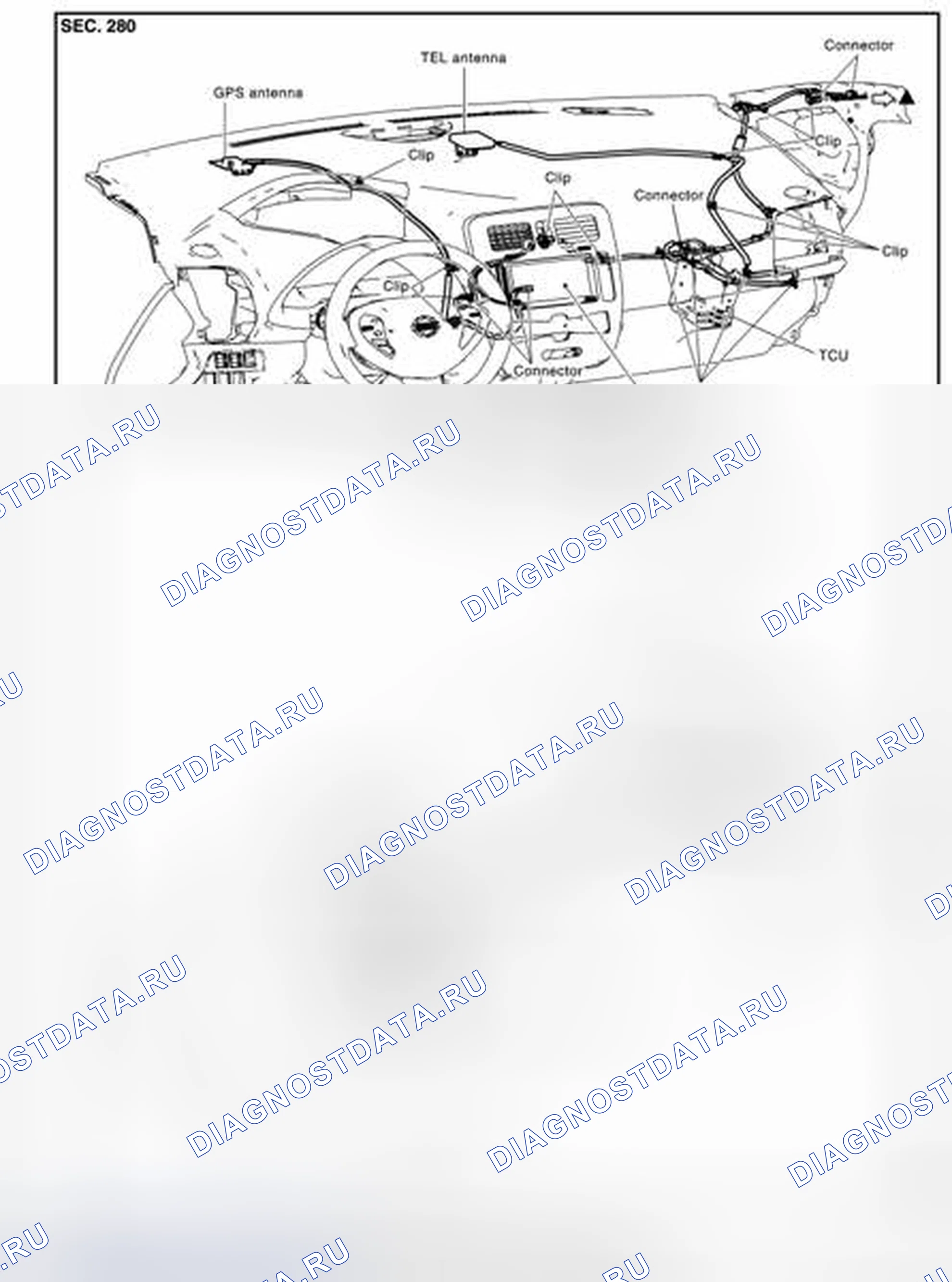 Рис. 133: Схема антенны. Nissan Leaf I