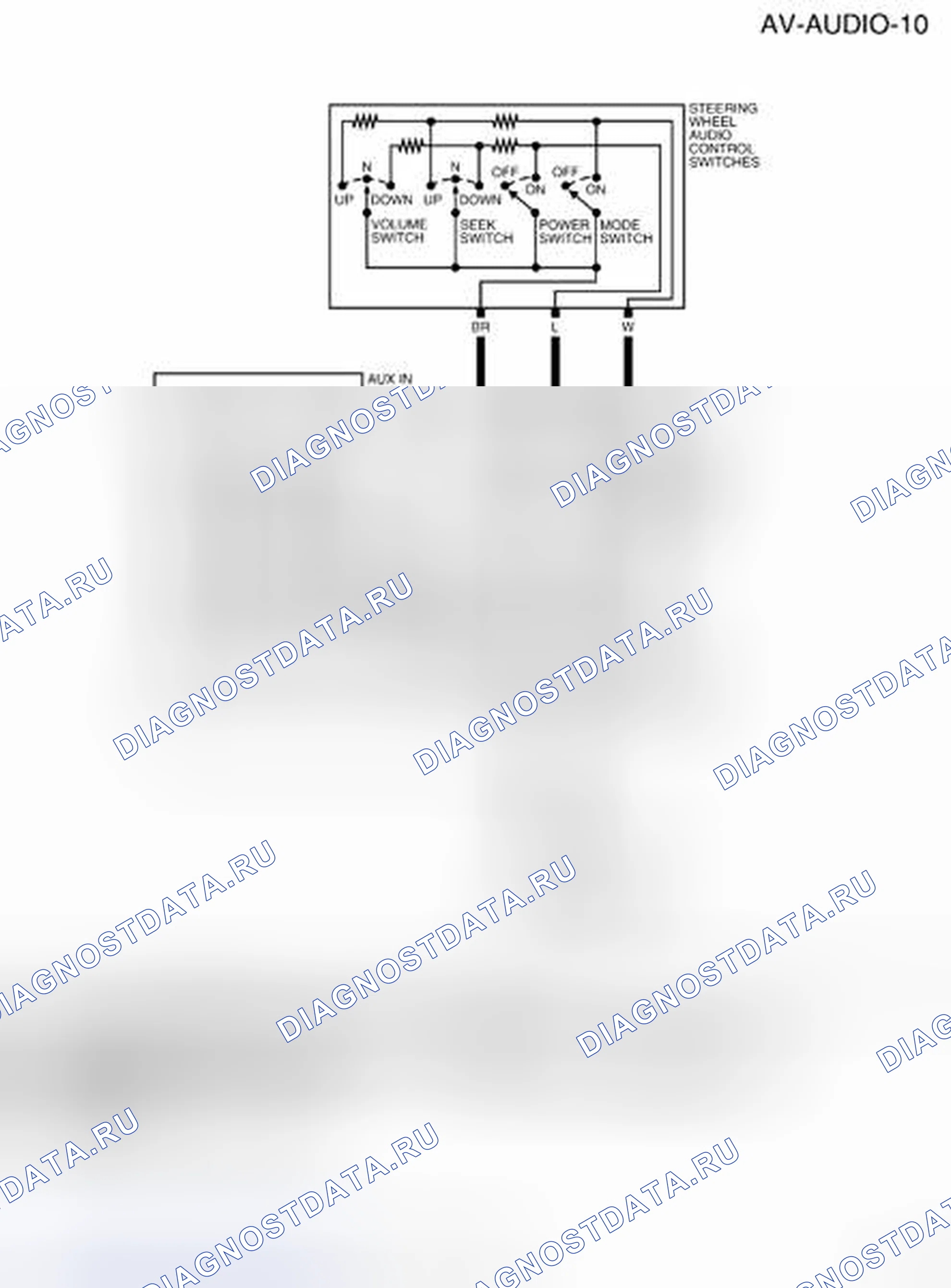 Рис. 22: электросхема - Av-AUDIO-10 (премиум система (кабина экипажа). Nissan Frontier D40