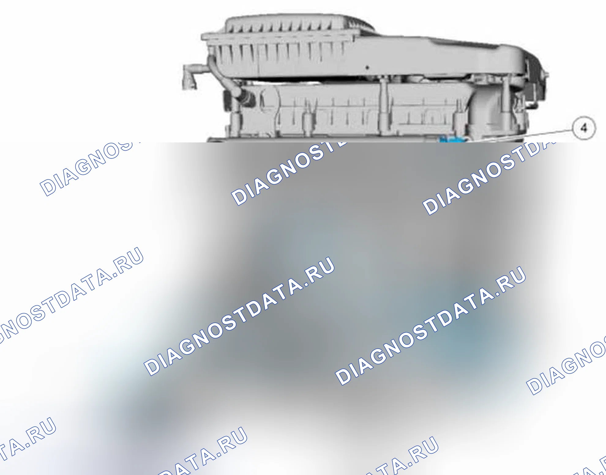 Рис. 2: Расположение датчиков правого двигателя - HEV. Ford C-MAX II