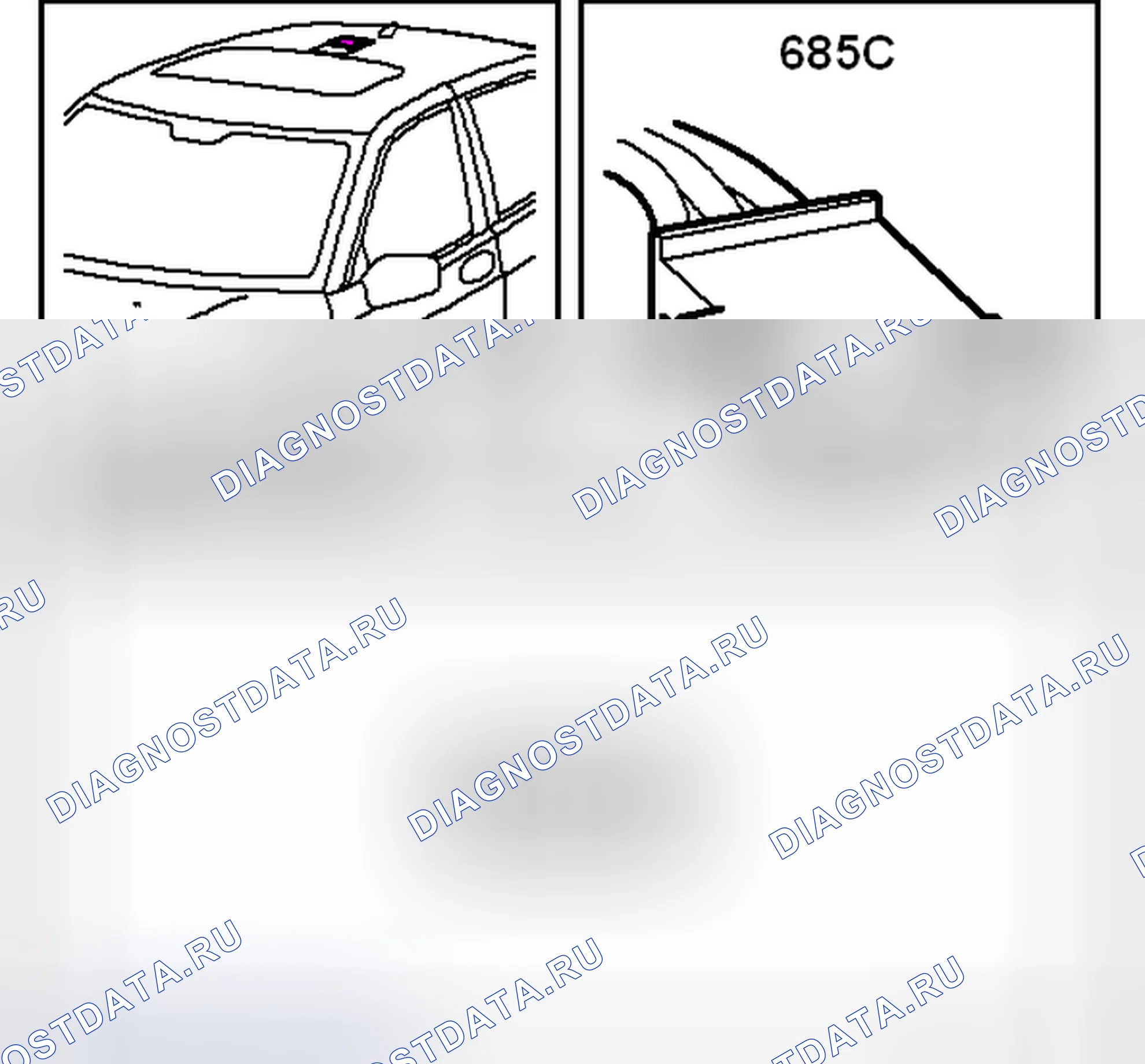 Рис. 363: Блок, освещение купола, центр (685C). Kia Picanto III