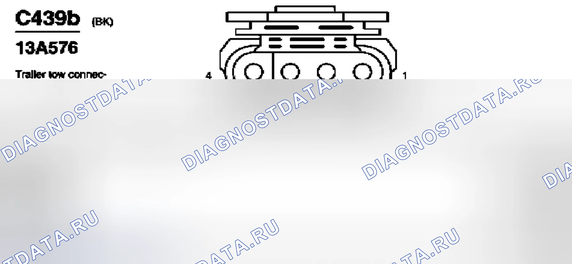 Рис. 593: Идентификационные разъемы C439b, C450, C451, C452, C455 и C461. Ford Pickup F150 