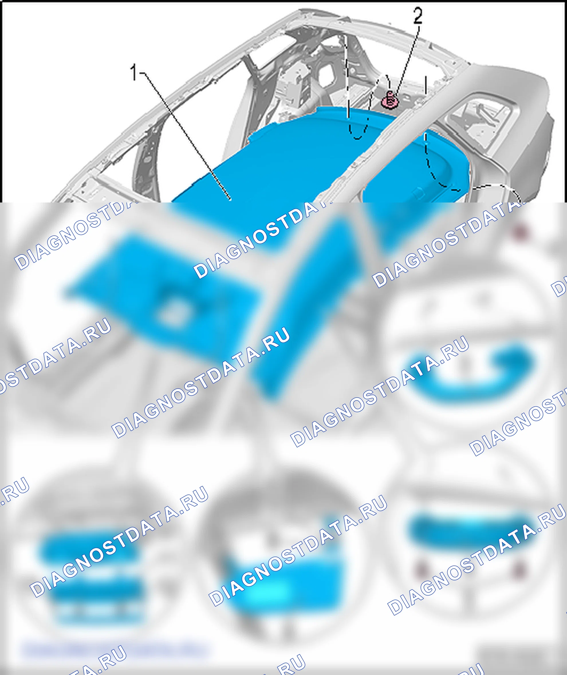Обшивка крыши. SEAT Ibiza IV