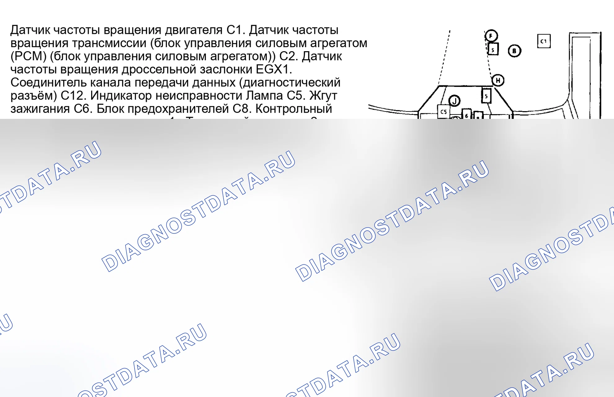 Рис. 2: Моторный отсек (серия " G ", 4.3L VIN Z, 4L80E A / T). Chevrolet Sportvan G30 