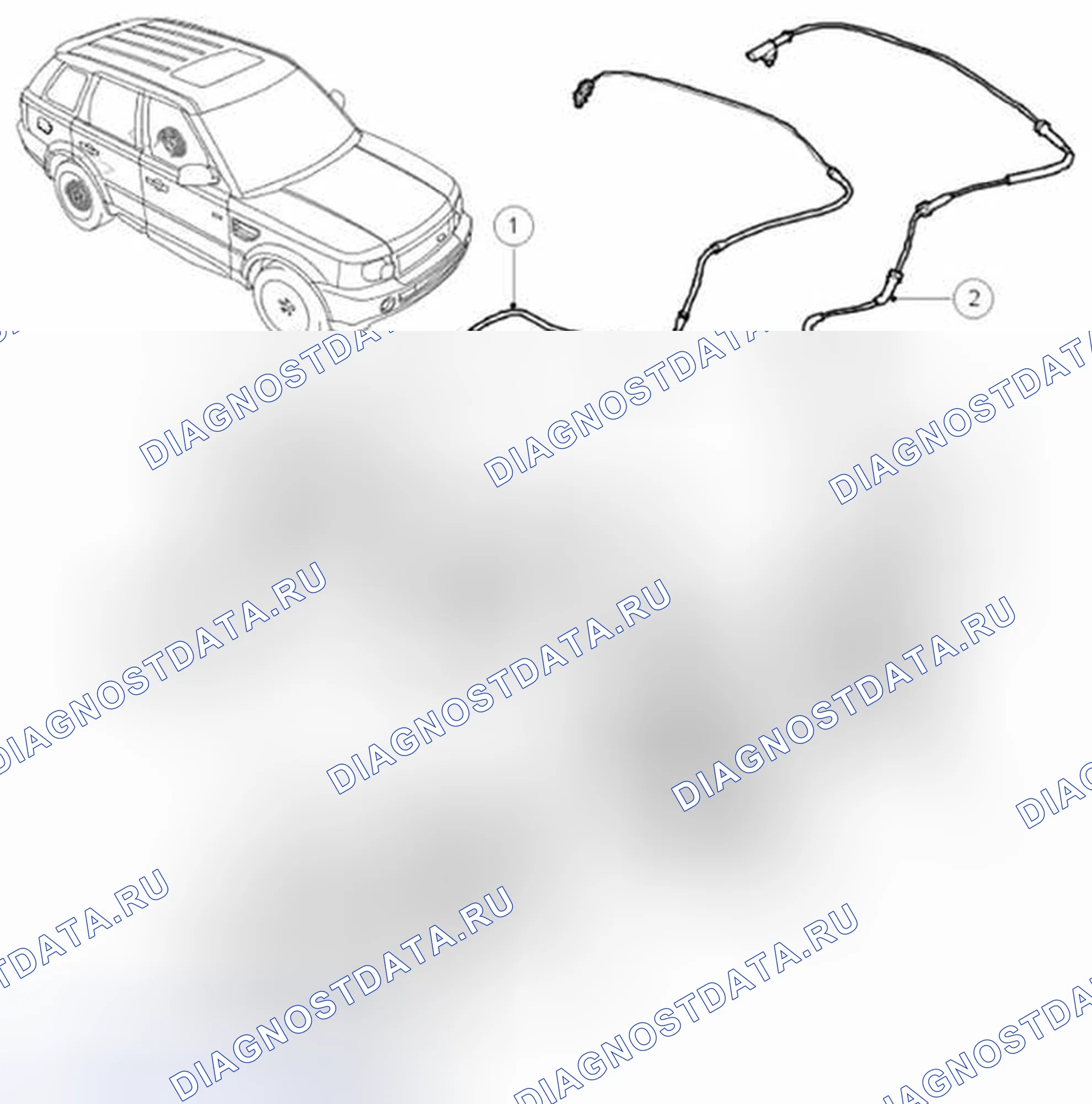 Рис. 1: РАСПОЛОЖЕНИЕ КОМПОНЕНТОВ. Land Rover Range Rover Sport L320