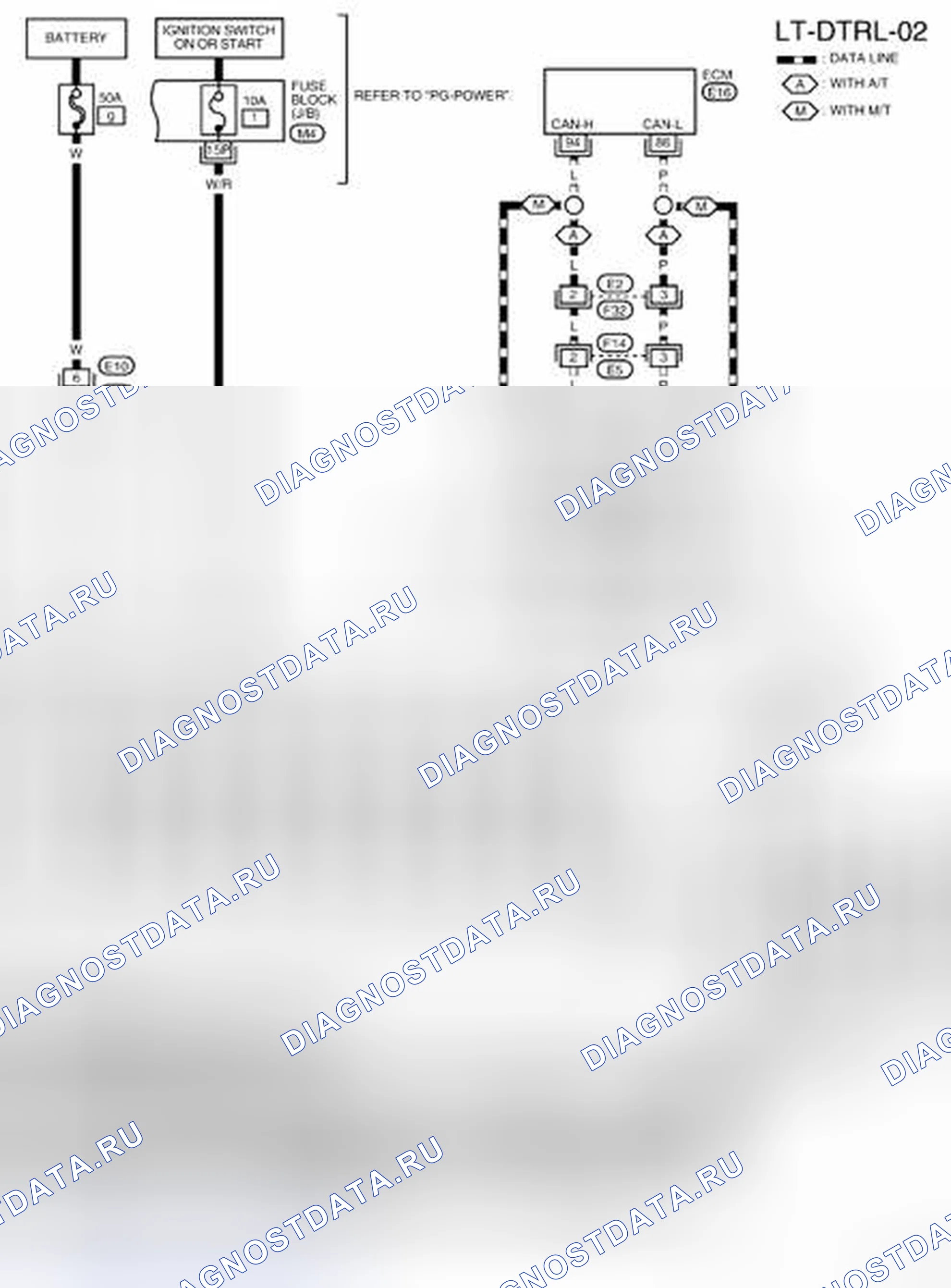 Рис. 41: LT-DTRL-02 - электросхема. Nissan Frontier D40