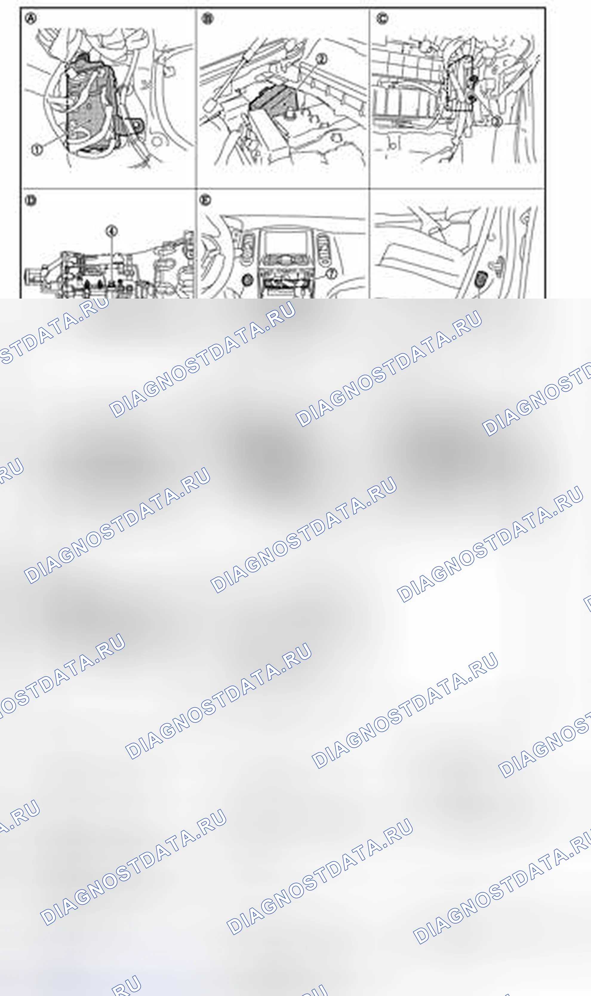 Рис. 29: Расположение компонентов. Infiniti FX37 II рестайлинг