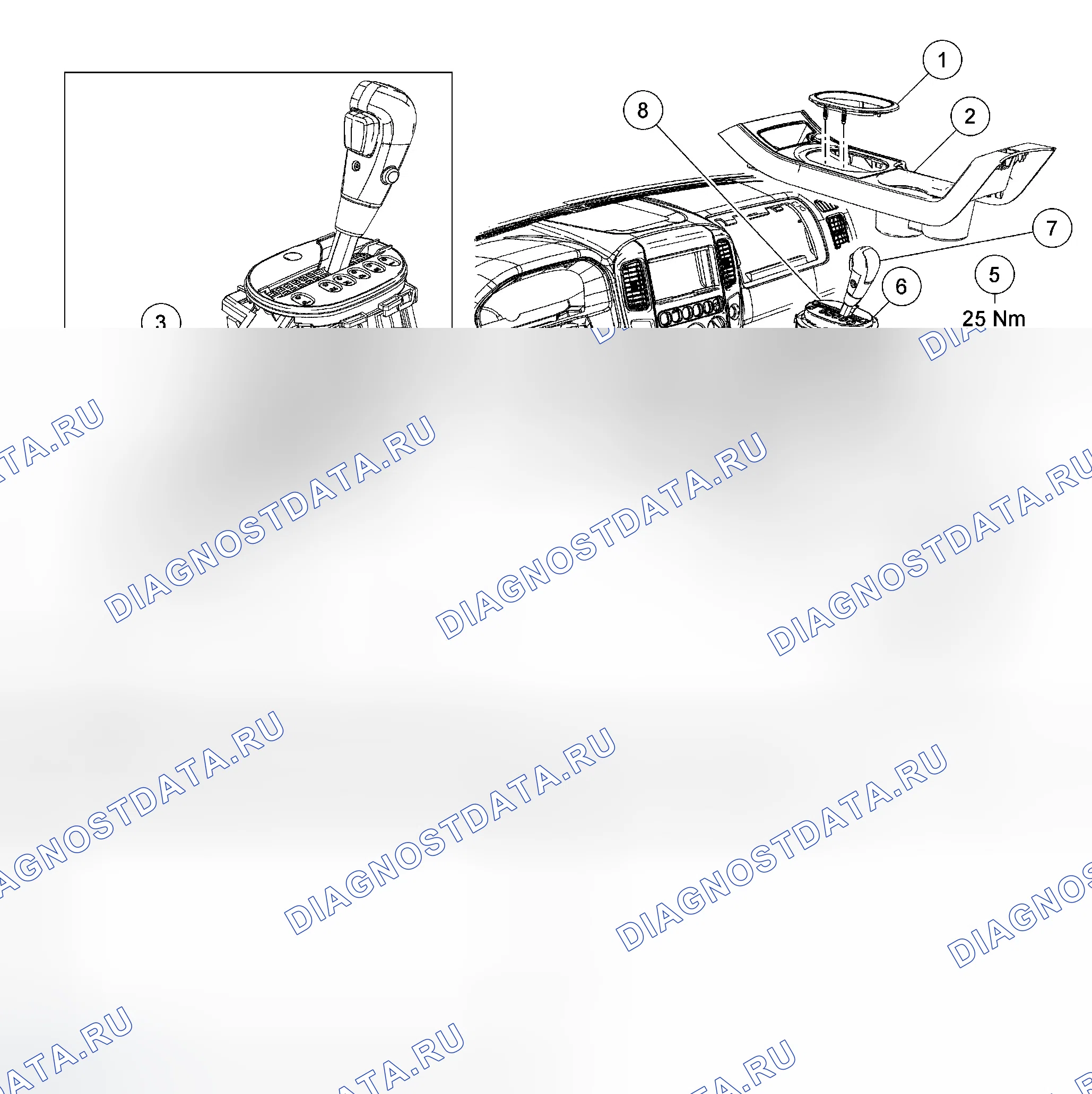 Рис. 634: Рычаг селектора. Ford Escape I рестайлинг