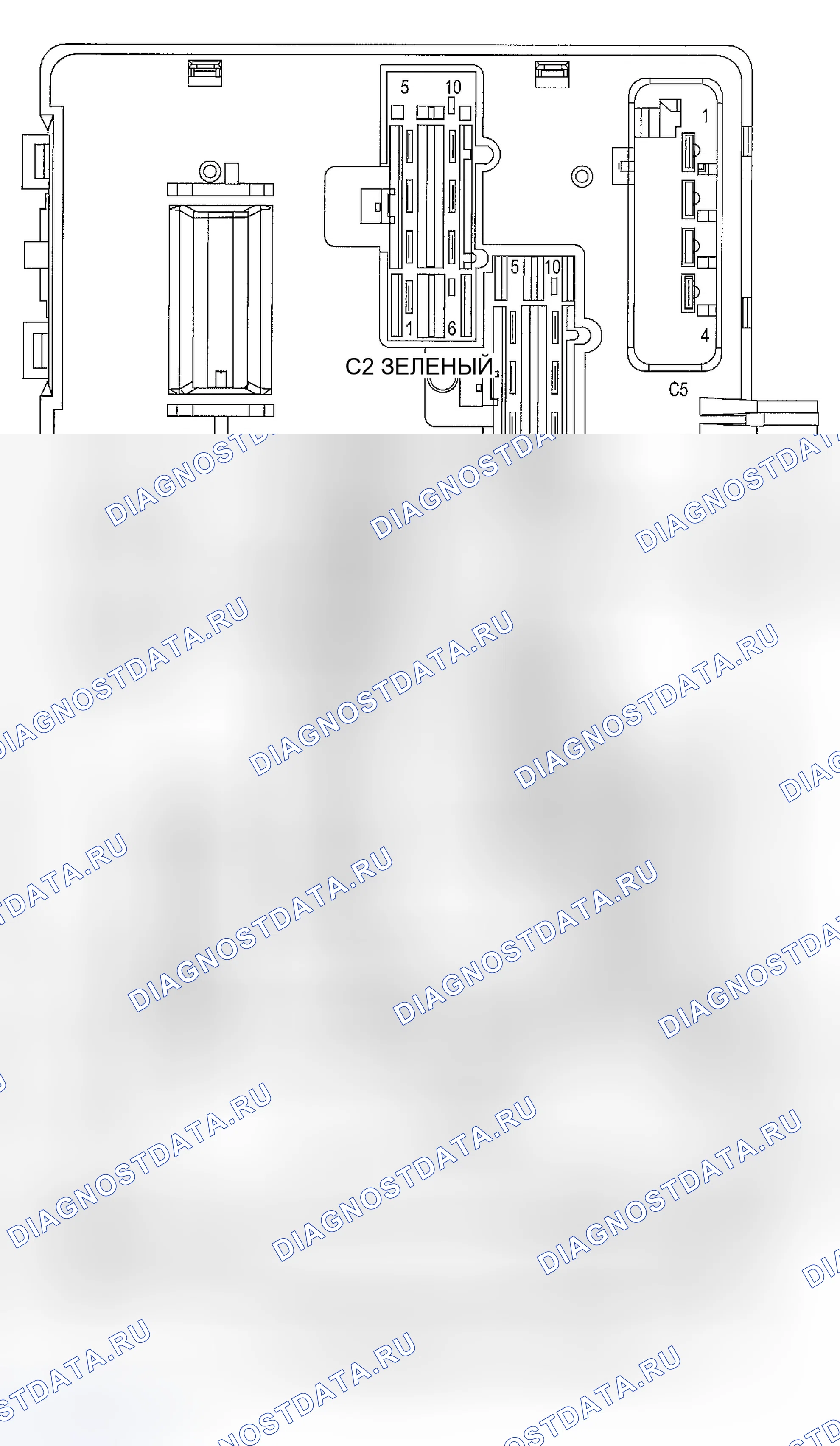 Рис. 6: Встроенный силовой модуль (вид сзади). Dodge Grand Caravan IV