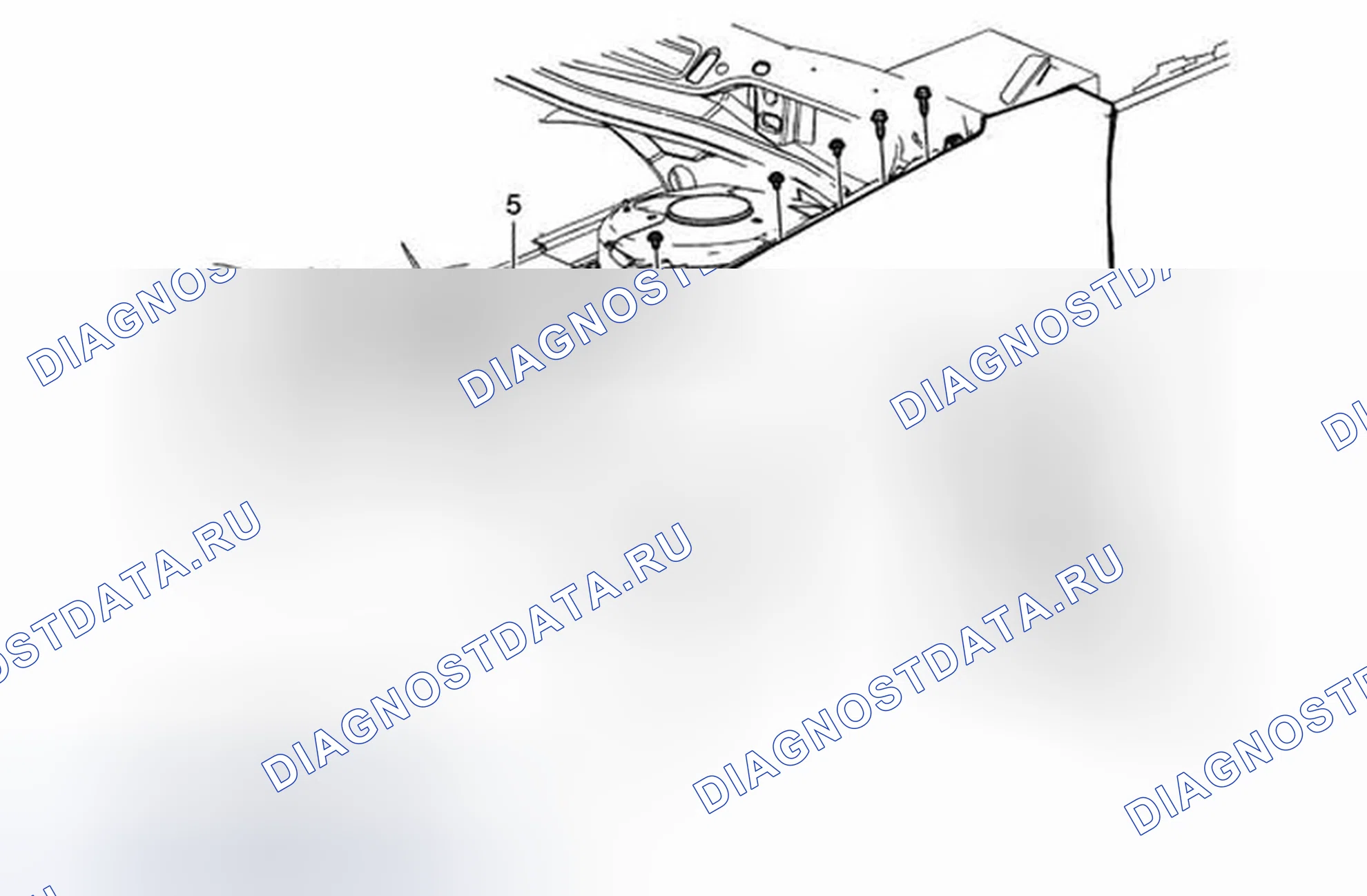 Рис. 4: Замена переднего крыла. Chevrolet Impala IX