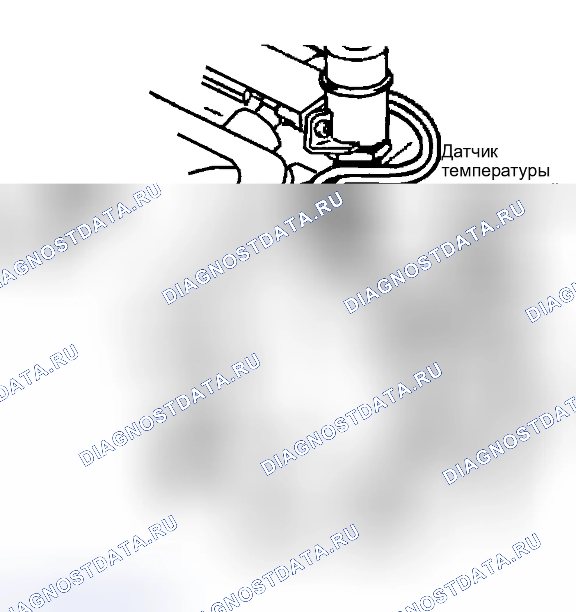 Рис. 5: Датчик температуры охлаждающей жидкости двигателя. Hyundai Venue I