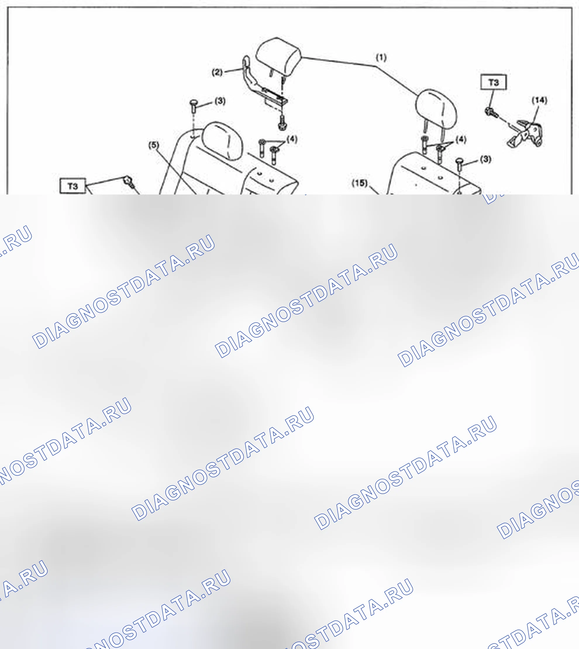 Рис. 55: ЗАДНЕЕ СИДЕНЬЕ. Subaru Impreza GH