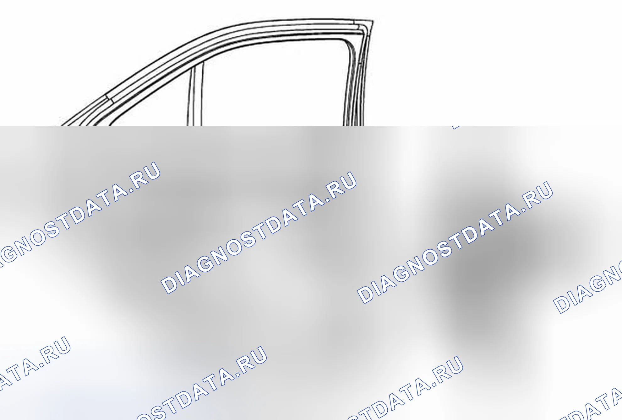 Рис. 14: Замена двигателя регулятора окна задней стороны двери. Cadillac ATS I