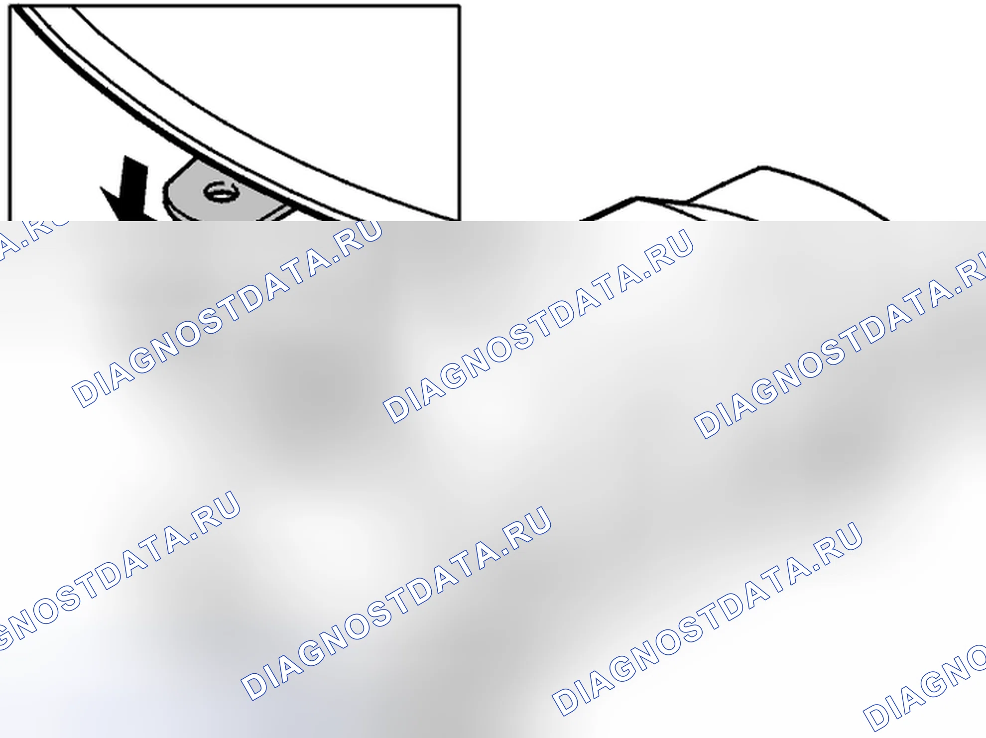 Рис. 514: Шум от панели двигателя стеклоочистителя. Volvo C70 I