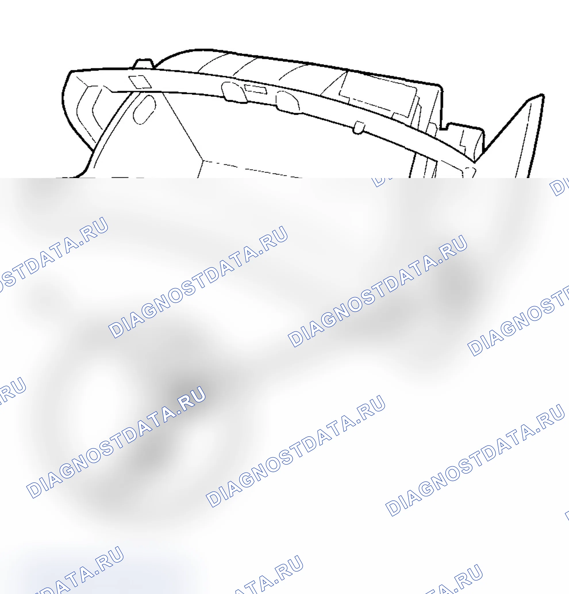 Рис. 54: Замена заслонки перчаточного бокса. Acura TL III