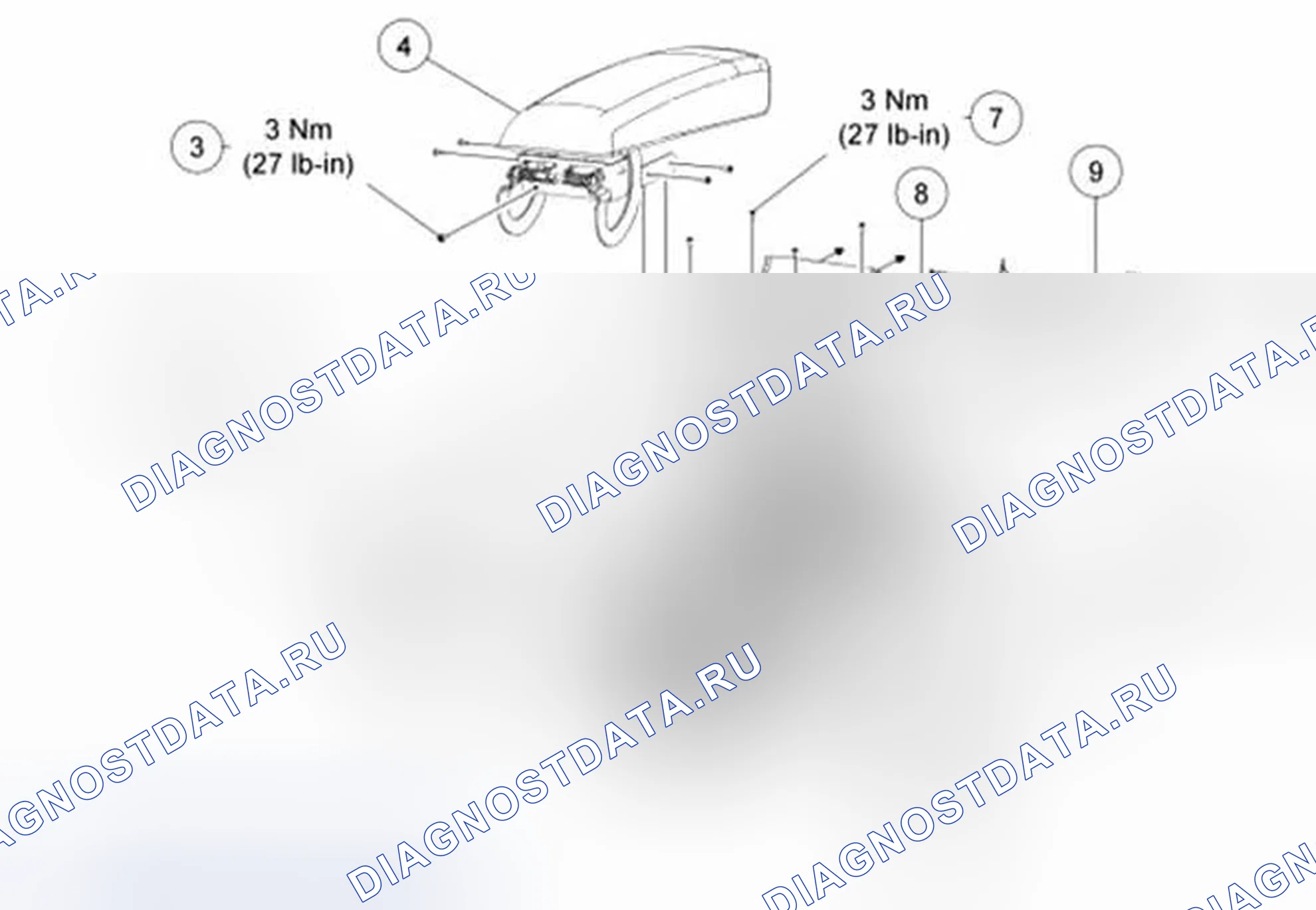 Рис. 67: Краевые панели отделки напольной консоли. Ford Edge I рестайлинг