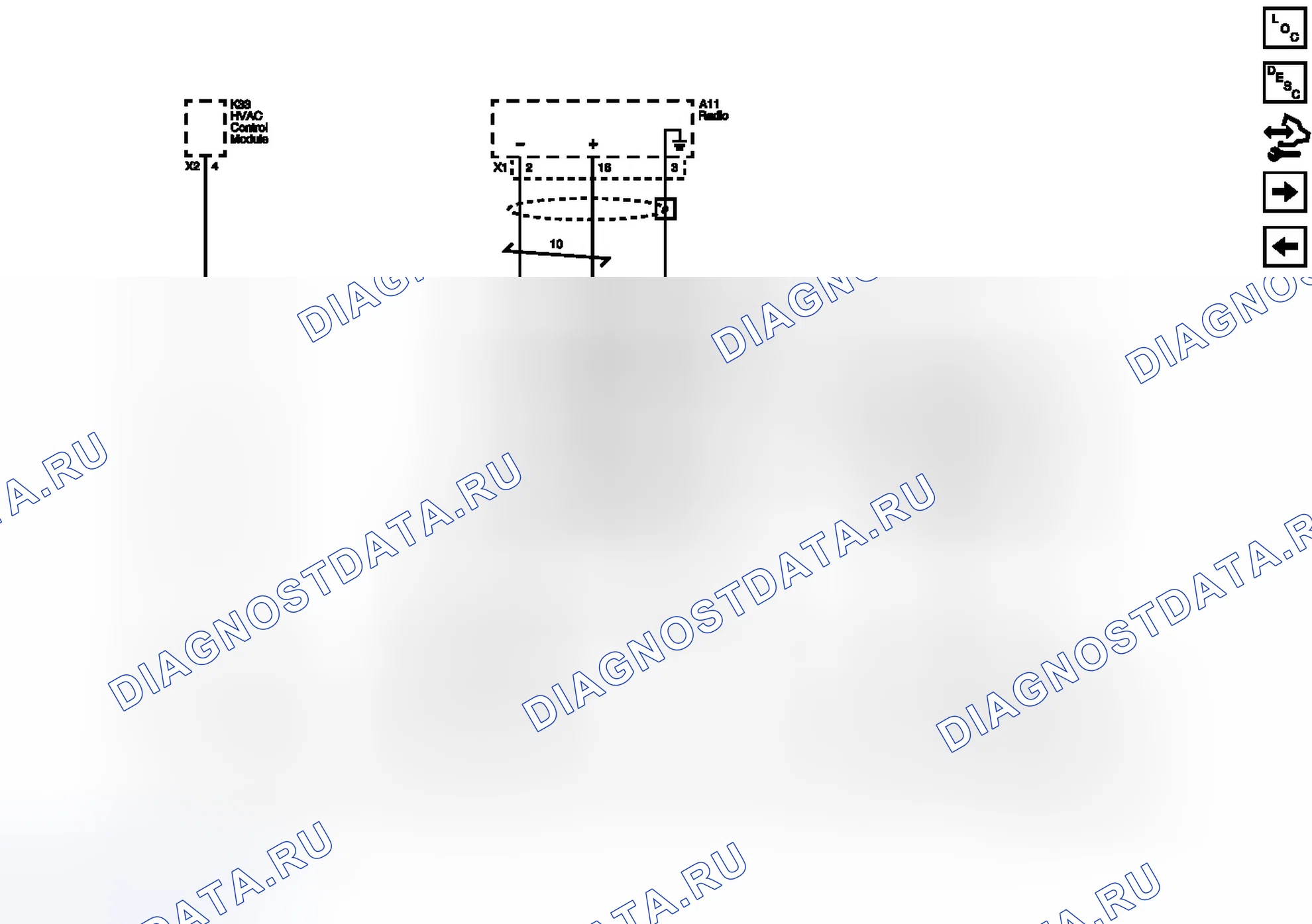 Рис. 7: Шина радиообмена / ОВКВ и графический интерфейс CAN. Chevrolet Equinox II