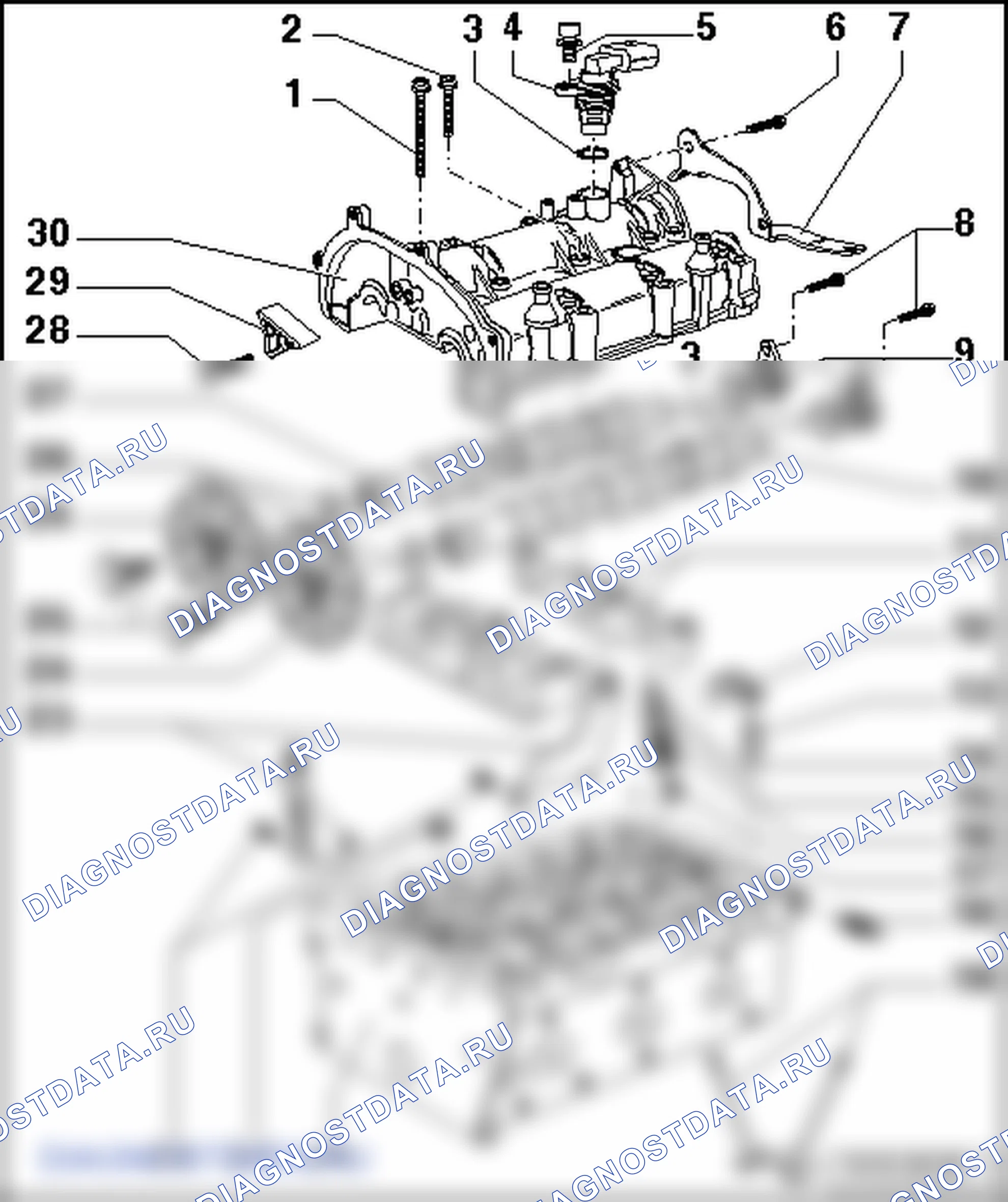 Головка блока цилиндров (3-х цилиндровый двигатель впрыска (1.2л)). SEAT Ibiza IV
