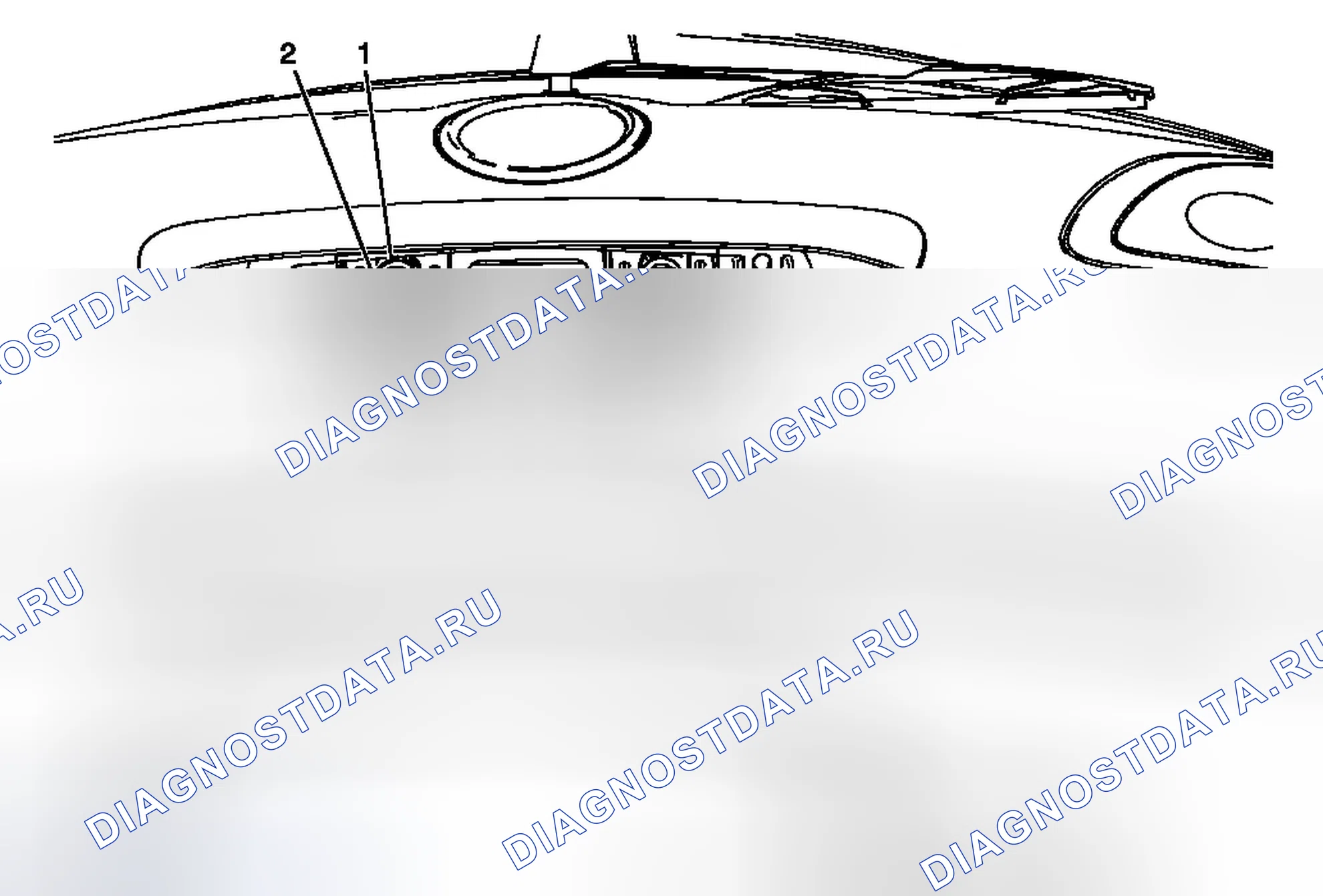 Рис. 70: Замена лампы заднего номерного знака (анклав). Chevrolet Traverse I