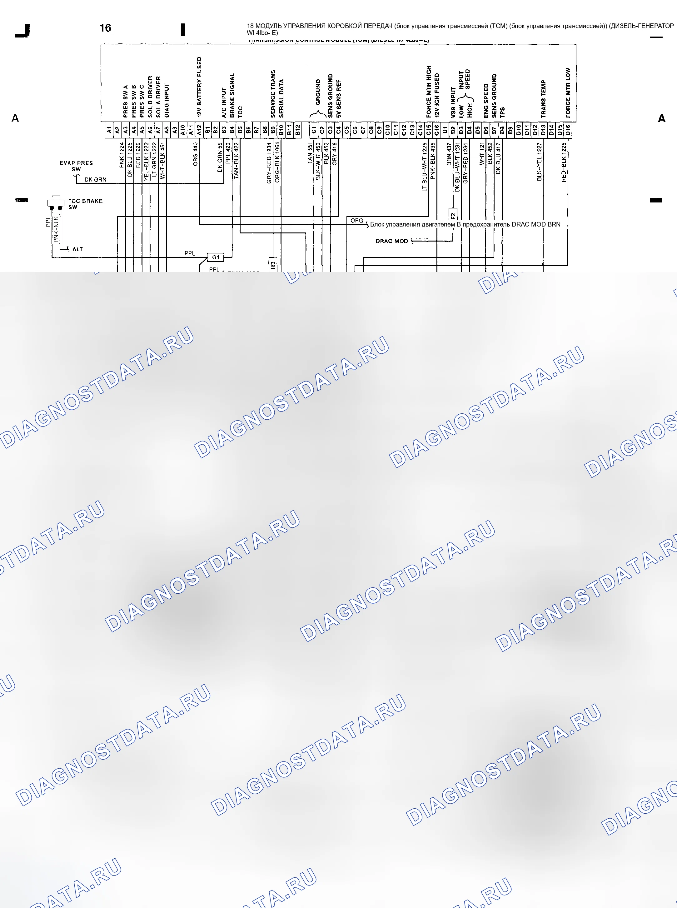 Рис. 486: электросхема (серия " G " - дизельный двигатель). GMC Cab & Chassis C3500 