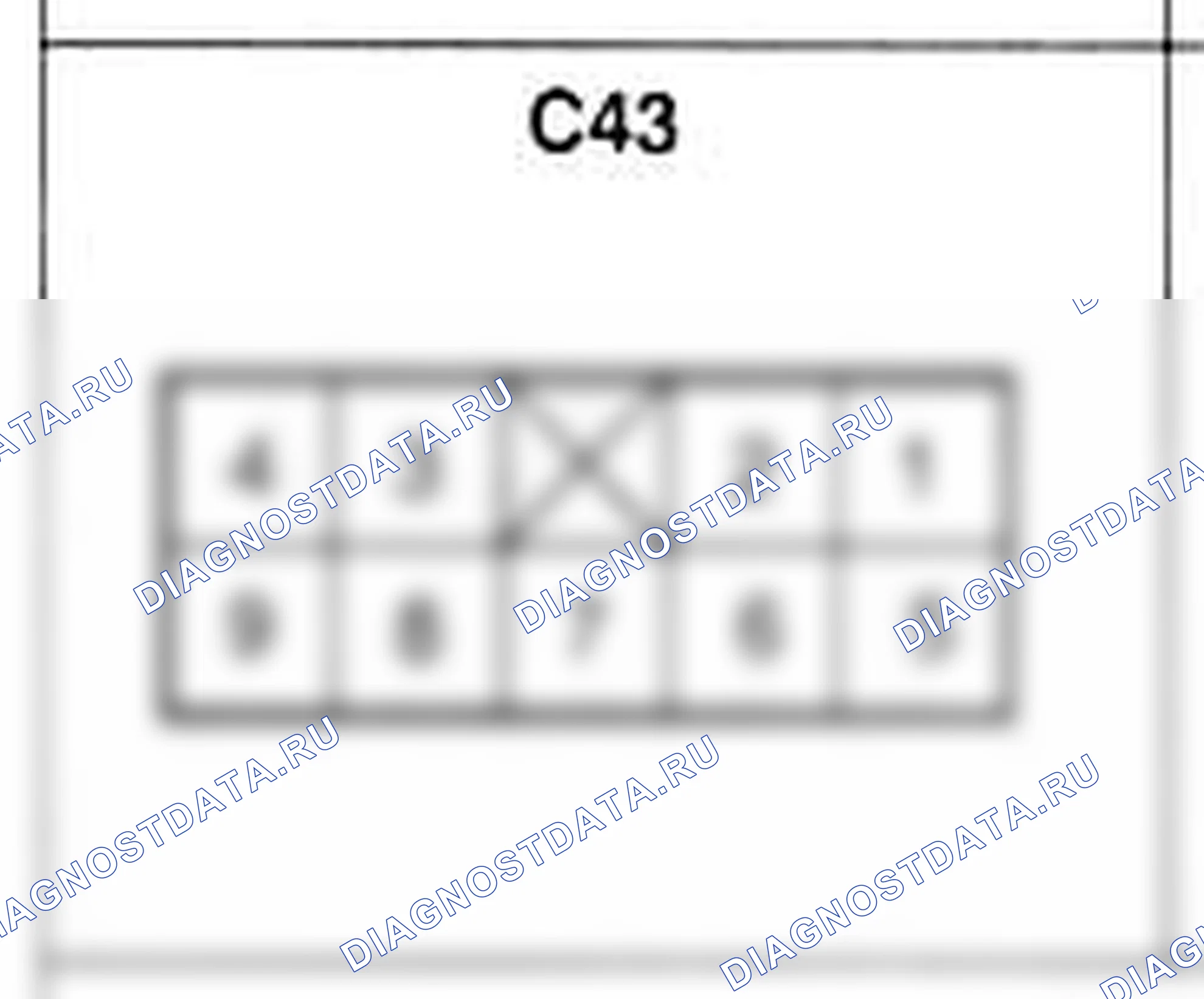 Распиновка разъёма C43 — жгута управления. Hyundai H-1 A1