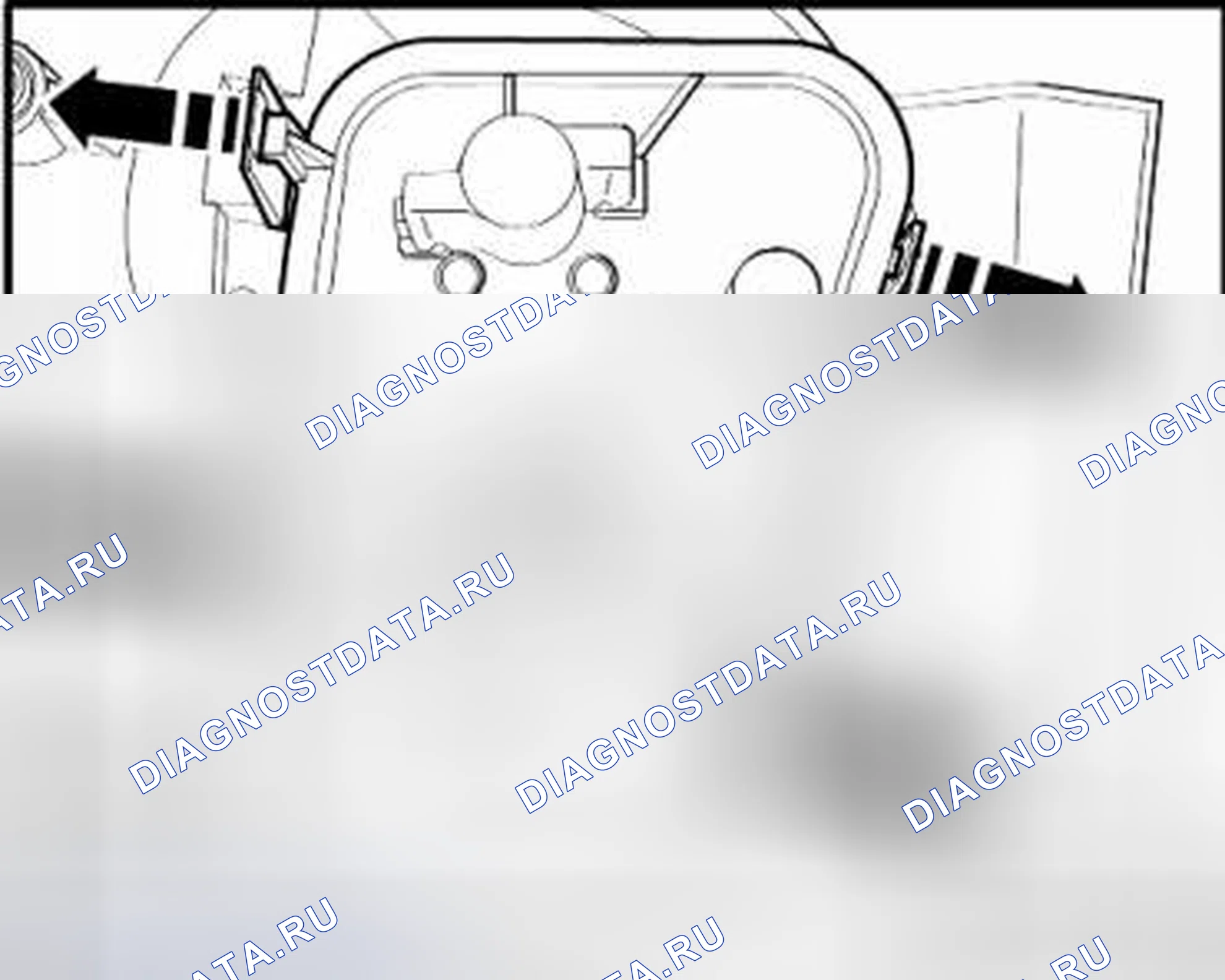 Рис. 228: ДЕРЖАТЕЛЬ КОЛБЫ ЗАДНЕЙ ЛАМПЫ БОКОВОЙ ПАНЕЛИ. Volkswagen Touareg I рестайлинг