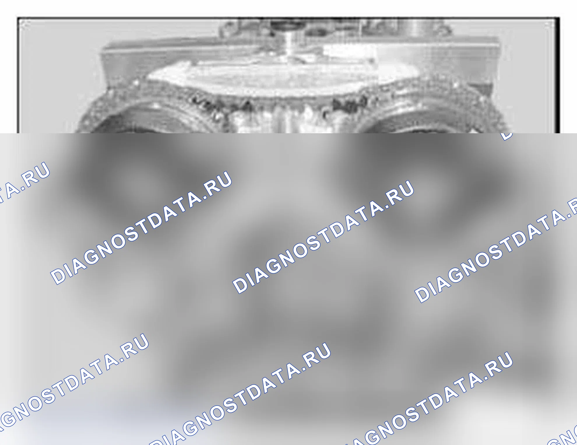 Рис. 335: Идентификация центральных болтов регуляторов распределительного вала впуска и выпуска. BMW X5 M E70