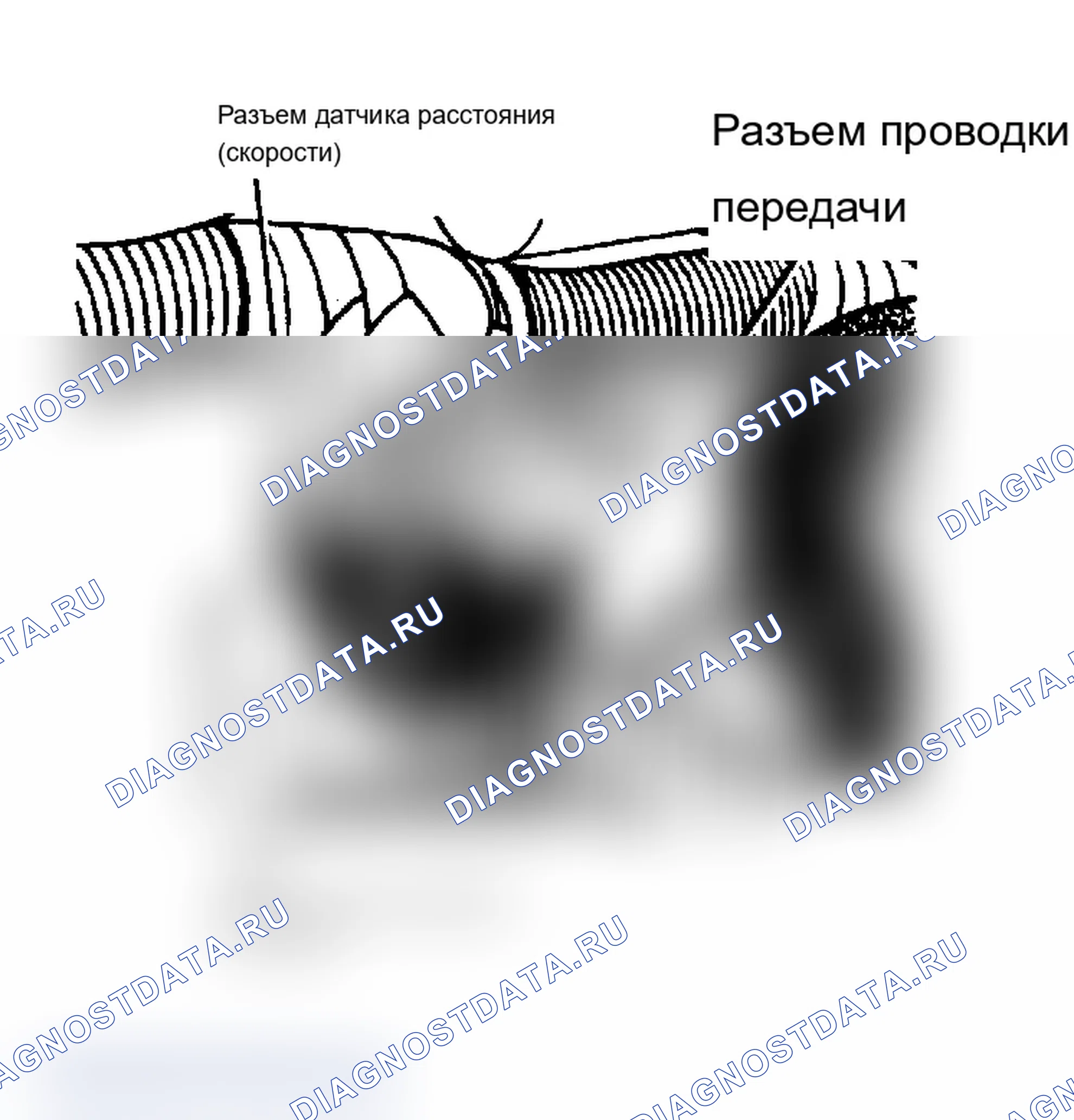 Рис. 304: DR13 (3 из 4) - Расположение разъема жгута датчика кислорода. Dodge Dakota Shelby 