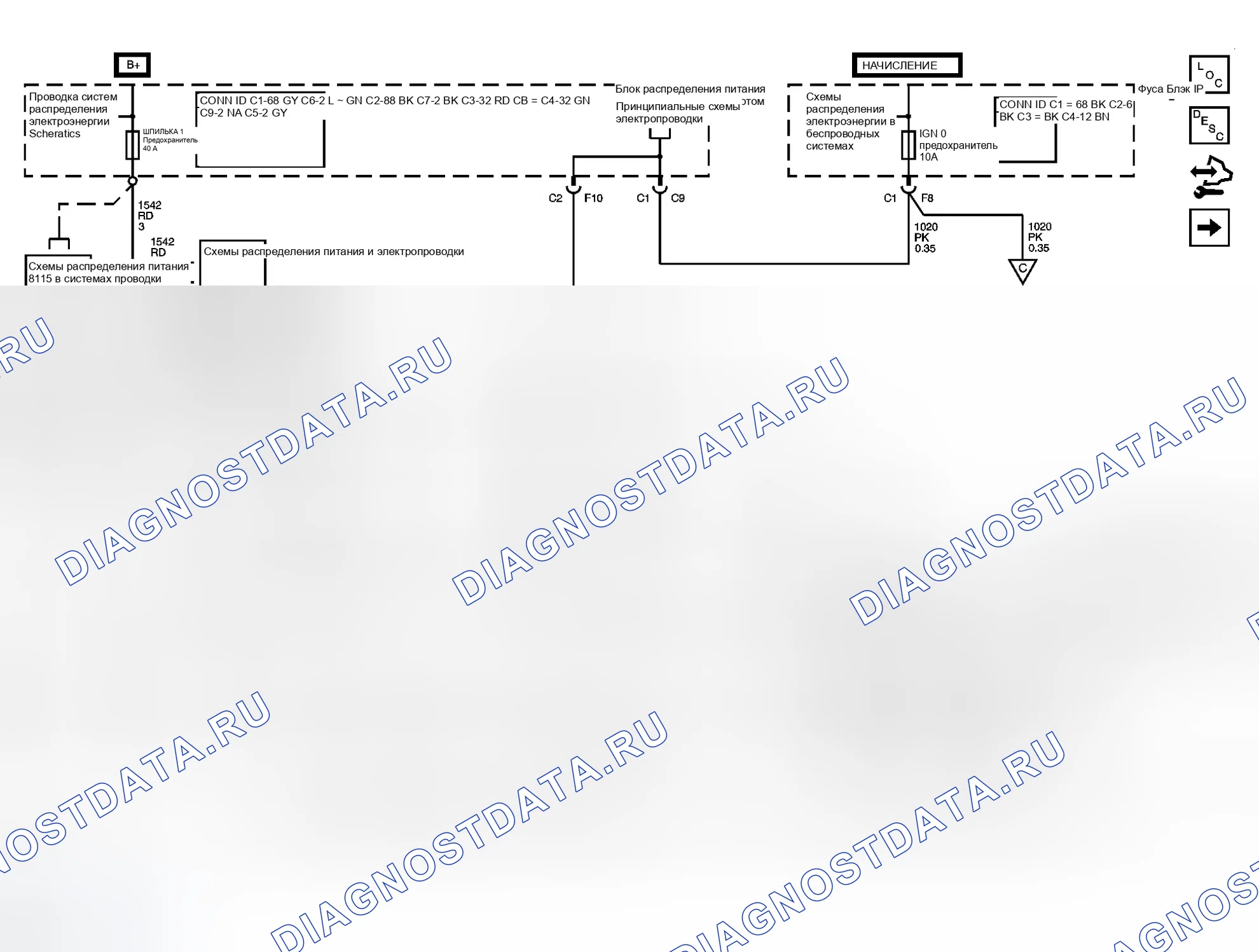 Рис. 115: Схема запуска и зарядки (HP2). GMC Sierra 1500 