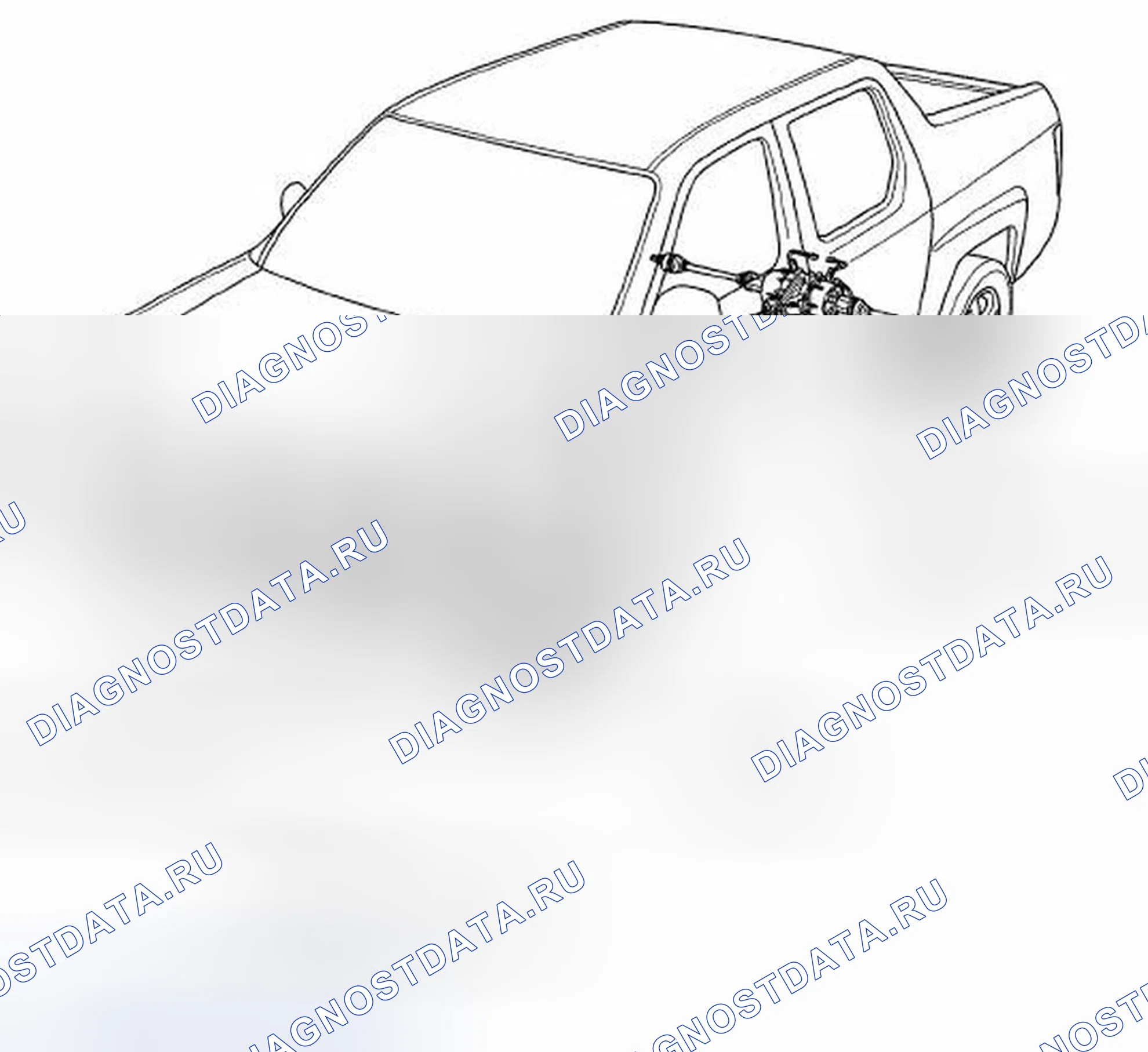 Рис. 2: Индекс расположения компонентов. Honda Ridgeline I рестайлинг