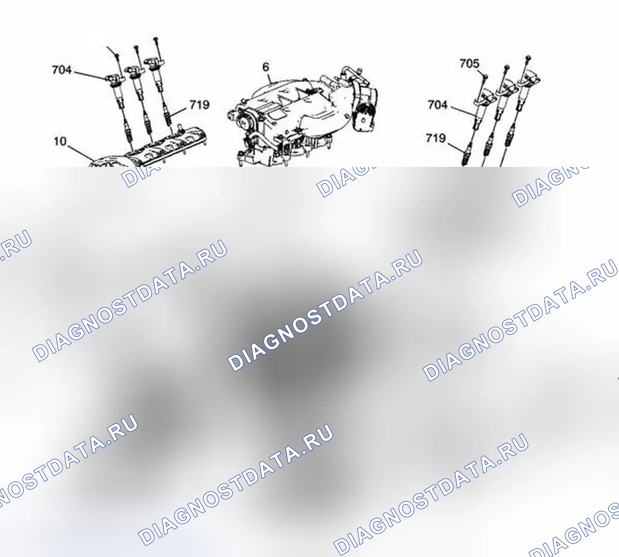 Рис. 112: Виды в разобранном виде. Buick Rendezvous I