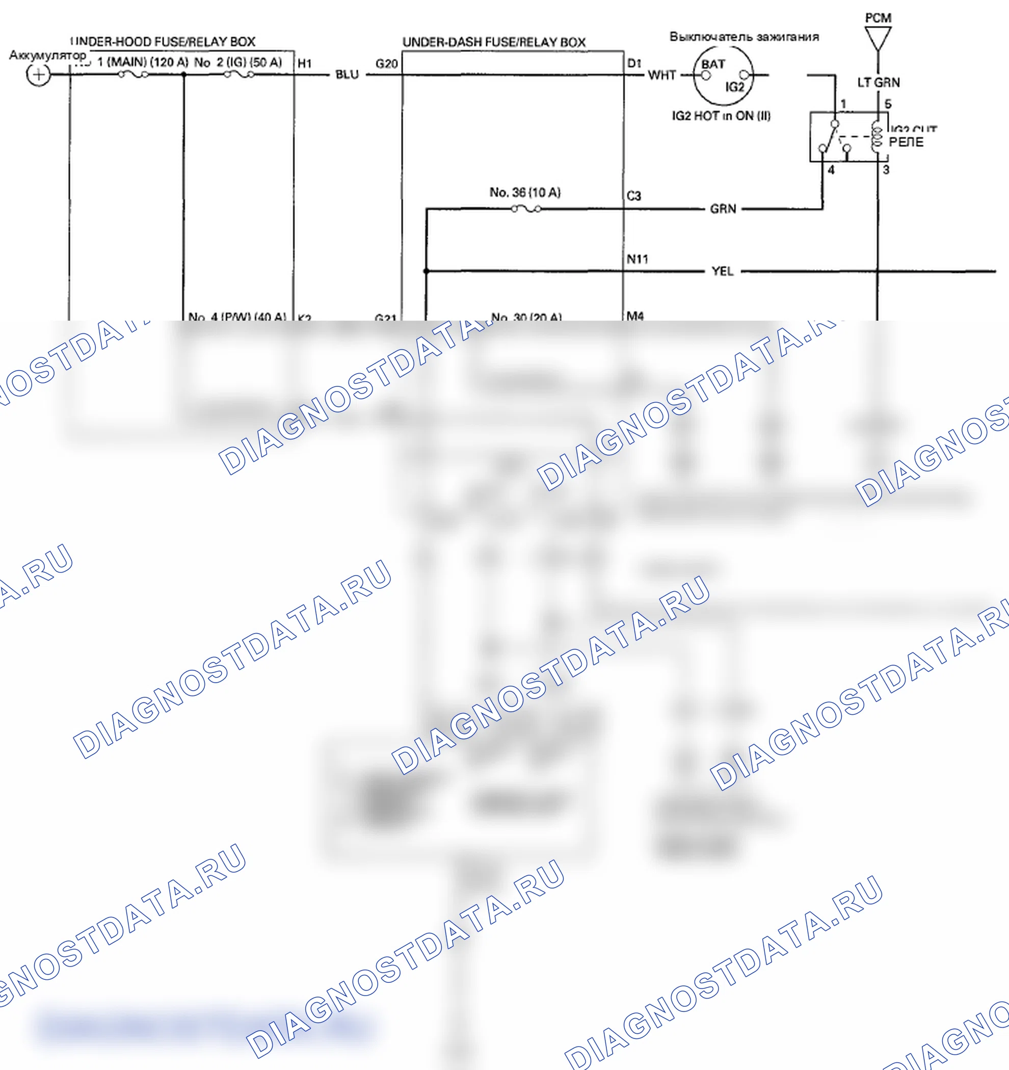 Рис. 24: Принципиальная схема - без DPMS. Honda Pilot II