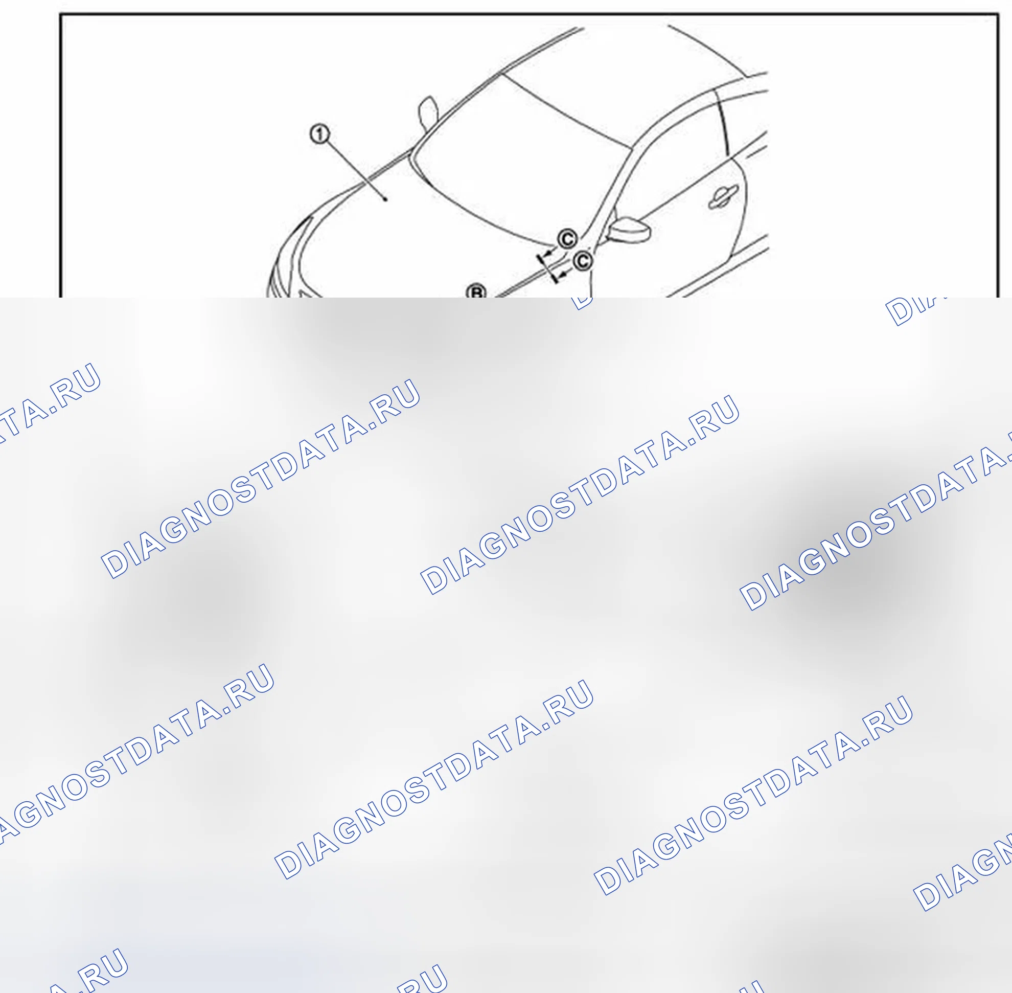 Рис. 64: КАПОТ В СБОРЕ: Регулировка. Infiniti G37 IV рестайлинг