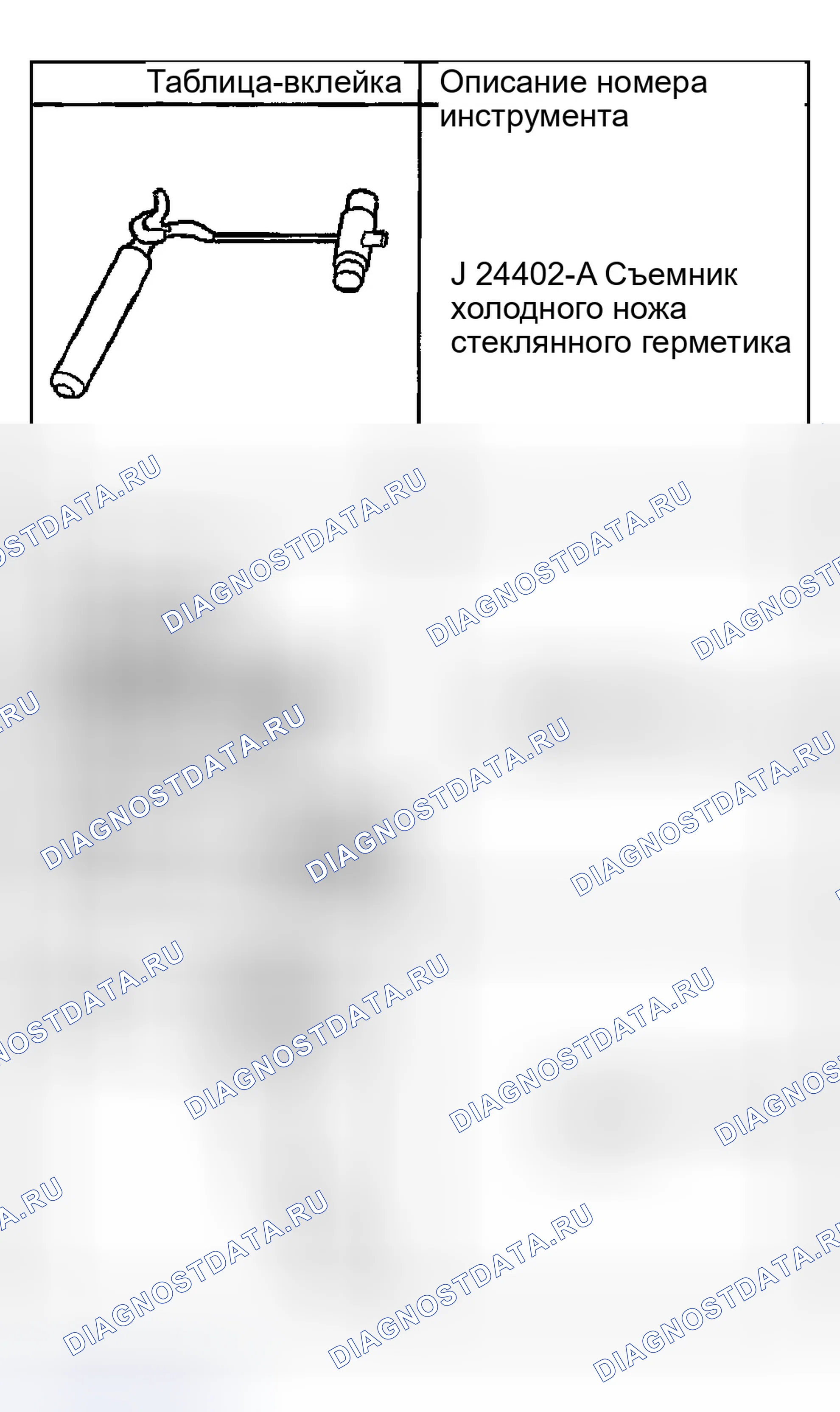 Рис. 6: Специальные инструменты и оборудование. GMC Savana H2500 
