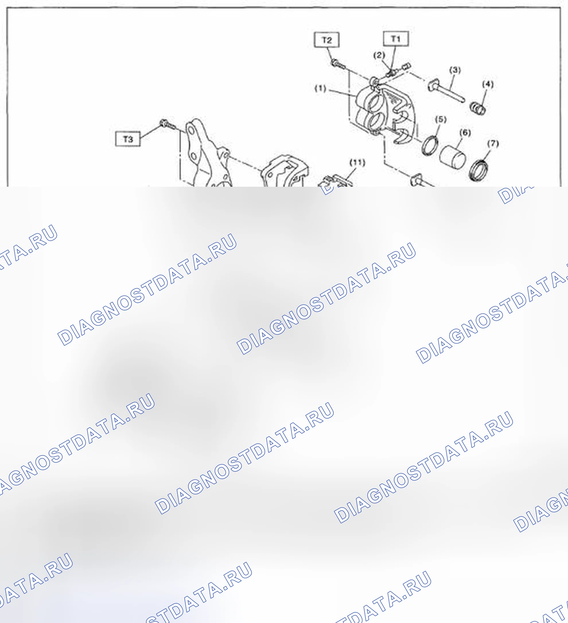 Рис. 2: ПЕРЕДНИЙ ДИСКОВЫЙ ТОРМОЗ (16-ДЮЙМОВОГО ТИПА). Subaru Impreza WRX GE рестайлинг