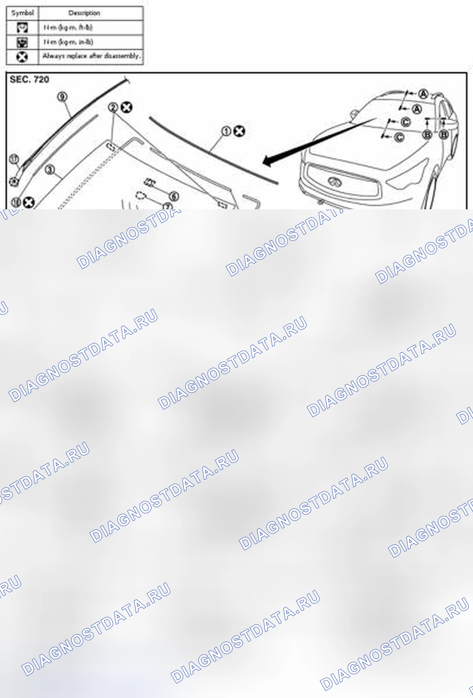 Рис. 65: Разнесенный вид. Infiniti FX37 II рестайлинг