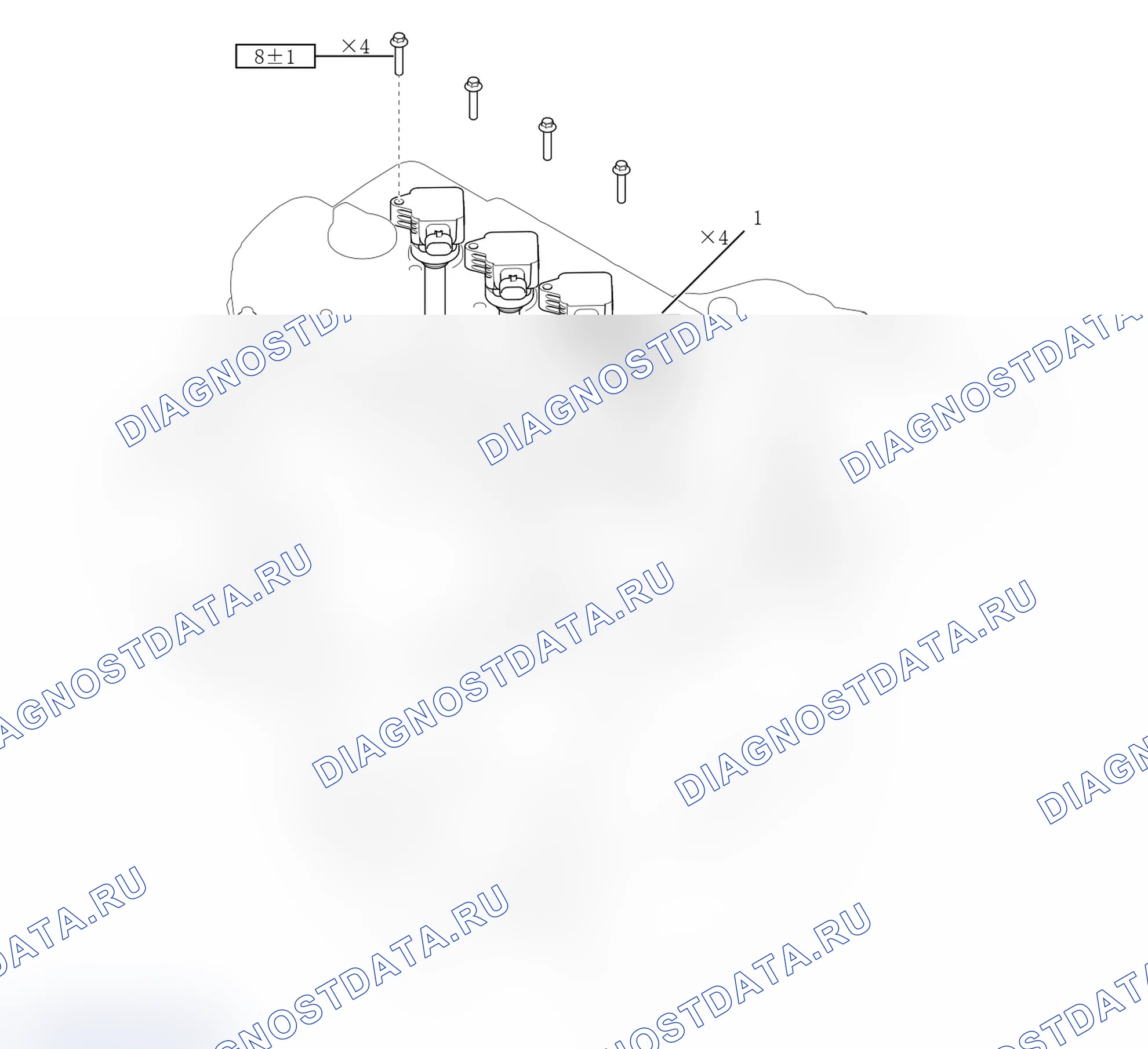 Схема расположения катушки зажигания — Haval Jolion. Haval Jolion I