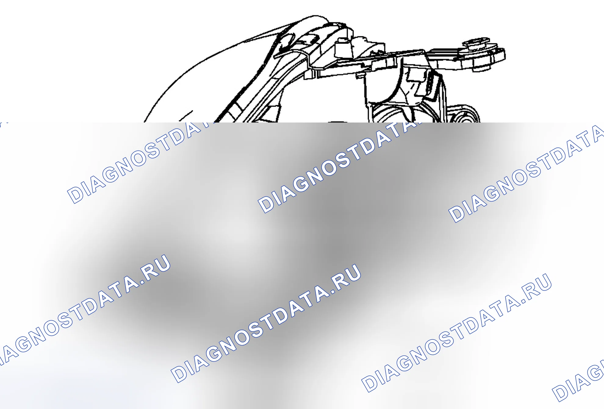 Рис. 50: Замена лампы фары (ближний свет без T96). Chevrolet Traverse I