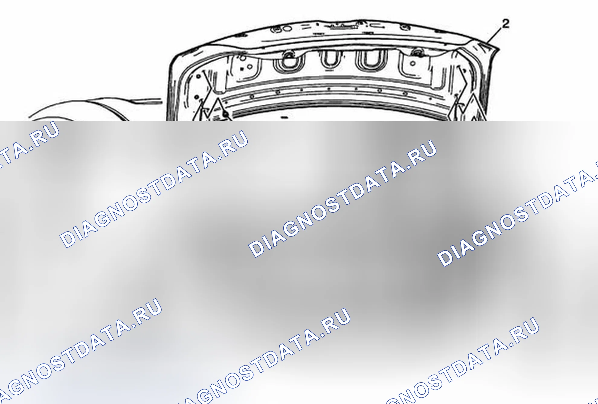 Рис. 39: Замена крышки заднего отсека. Buick LaCrosse II